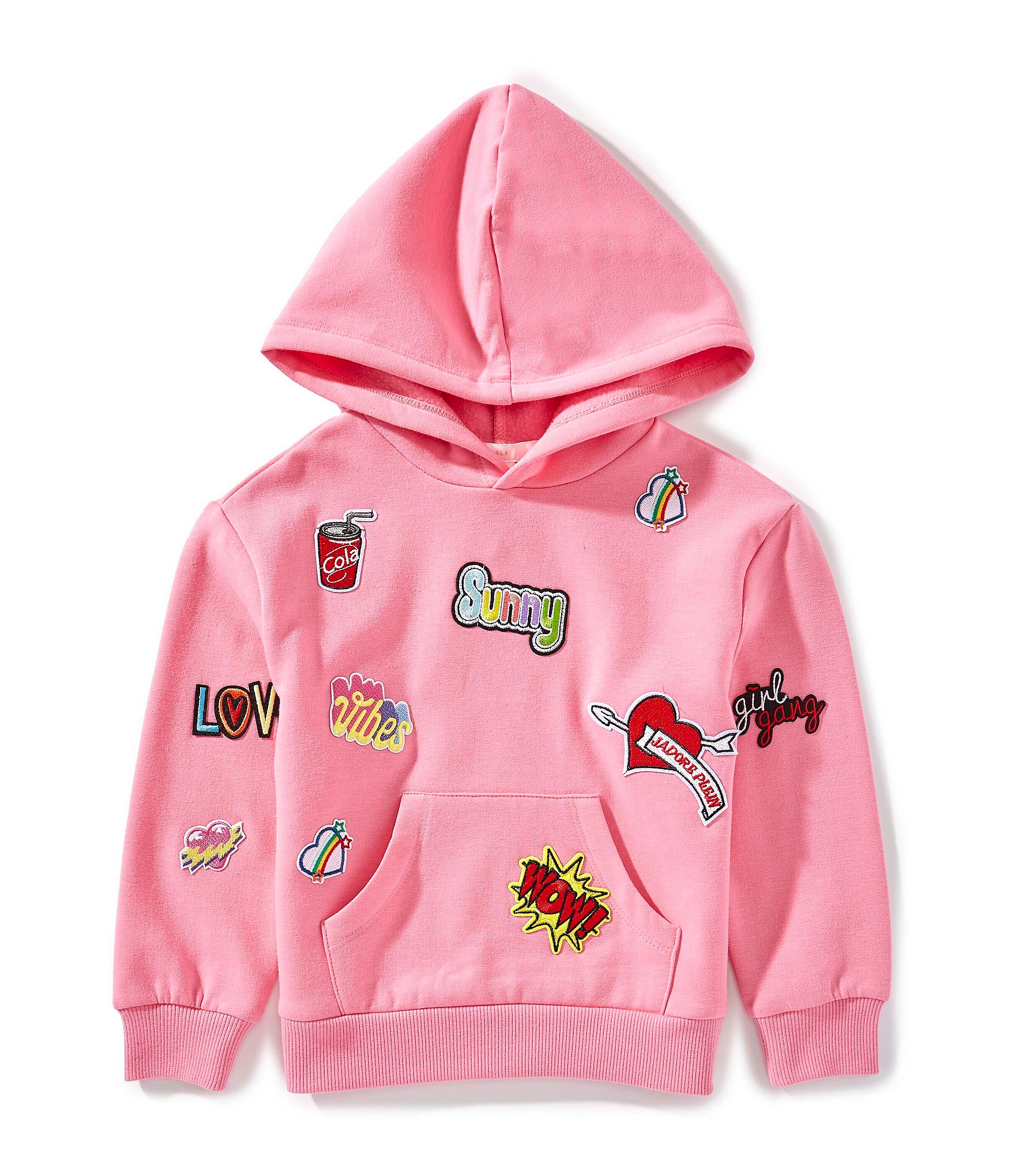 GB Little Girls Patch Long Sleeve Hoodie