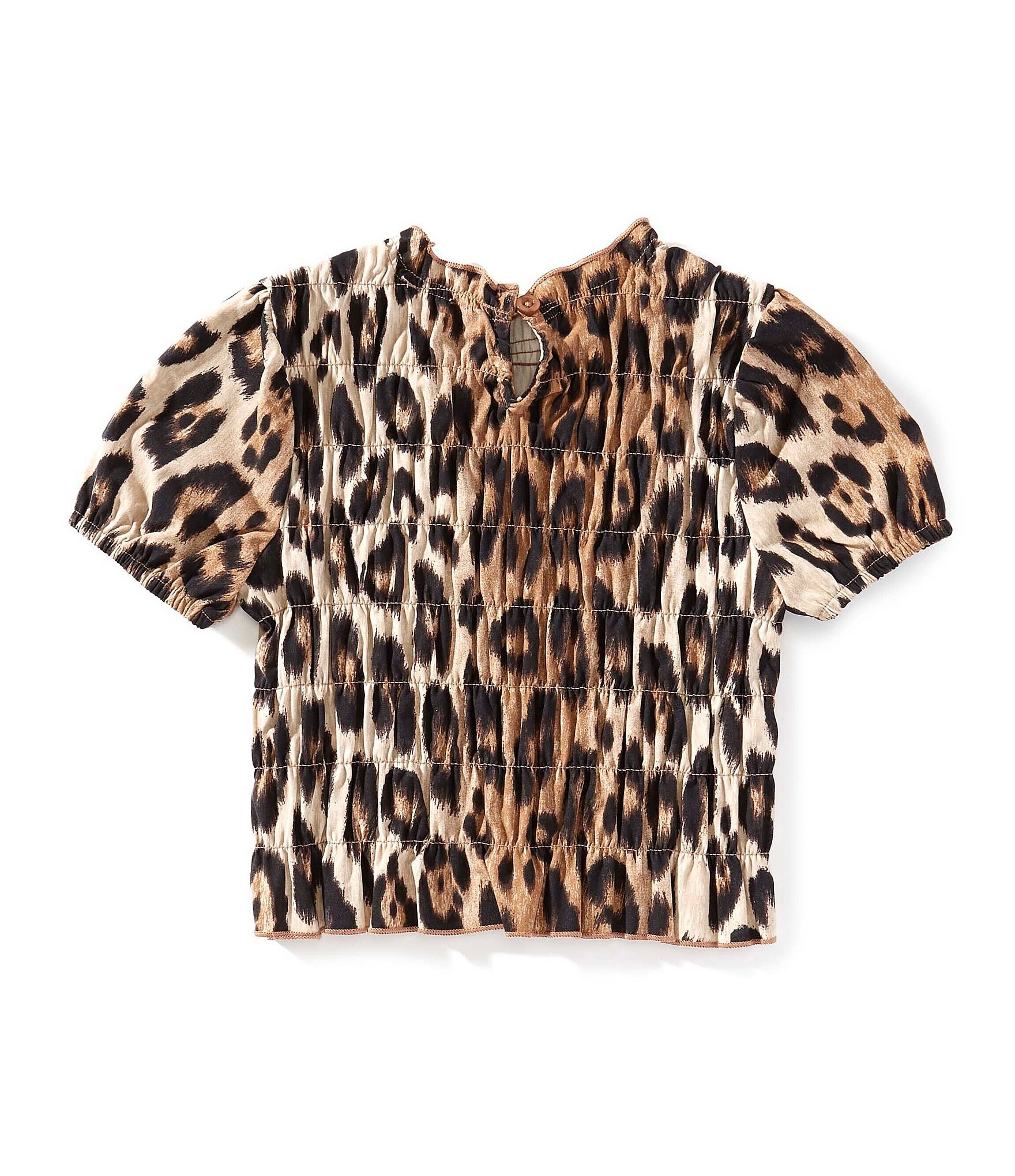 GB Little Girls Sydney Cheetah Print Scrunch Top