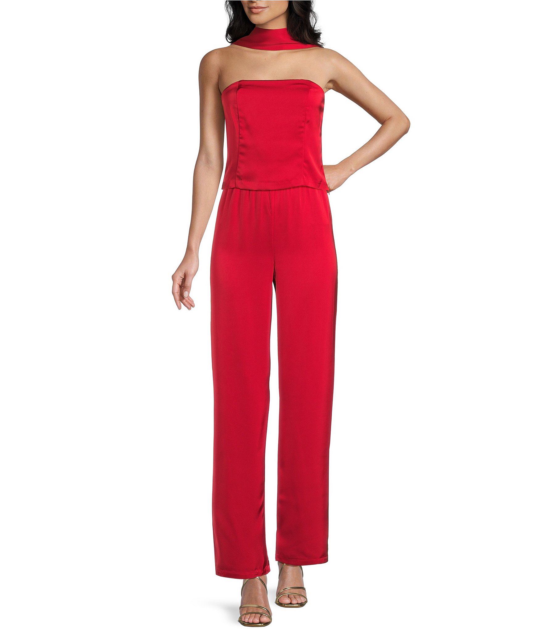 GB Neck Scarf Strapless Cropped Tube Top