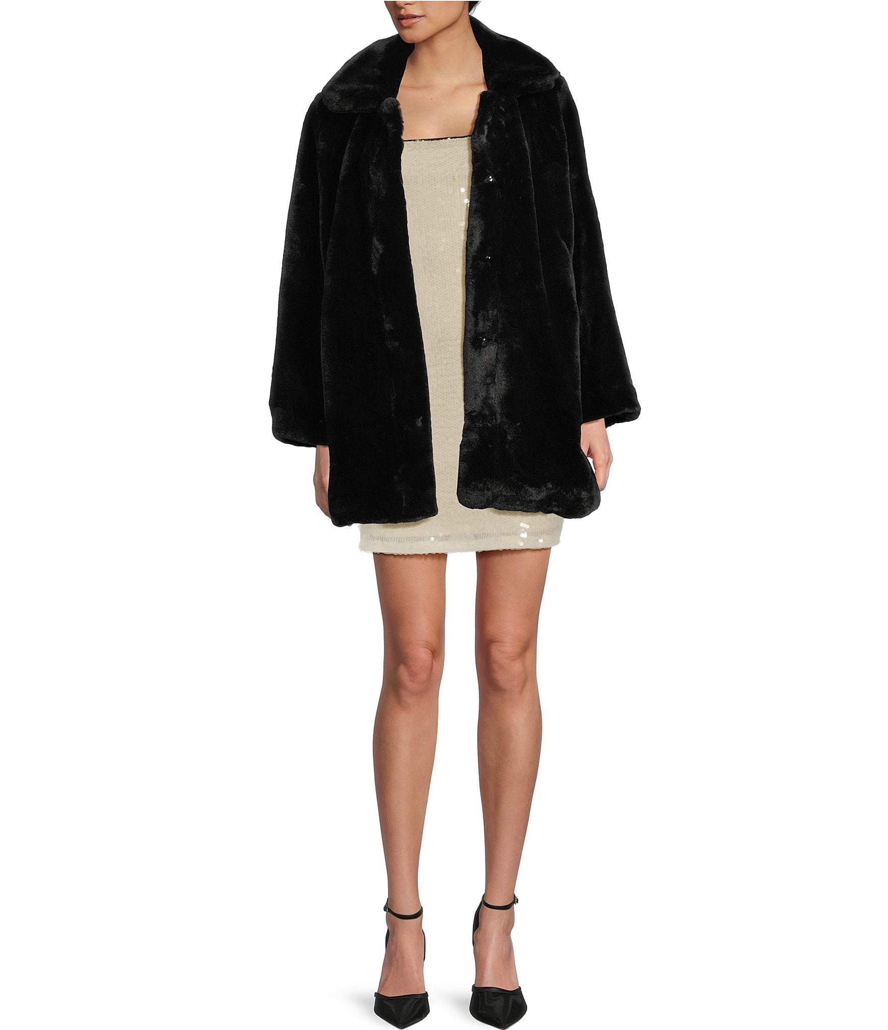 GB Oversized Faux Fur Coat