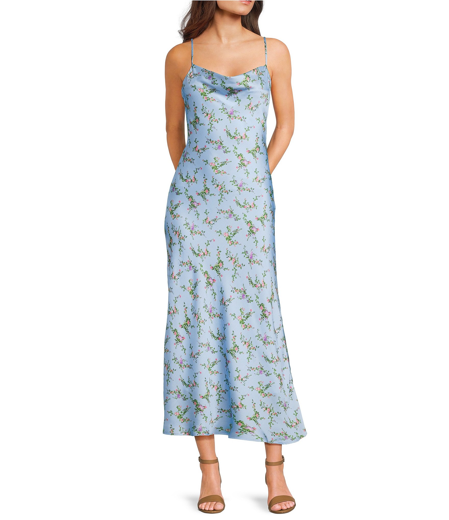 Womens Clothing Cowl Neck Midi Slip Dress Women's Cowl Neck Slip Midi Dress  A New Day
