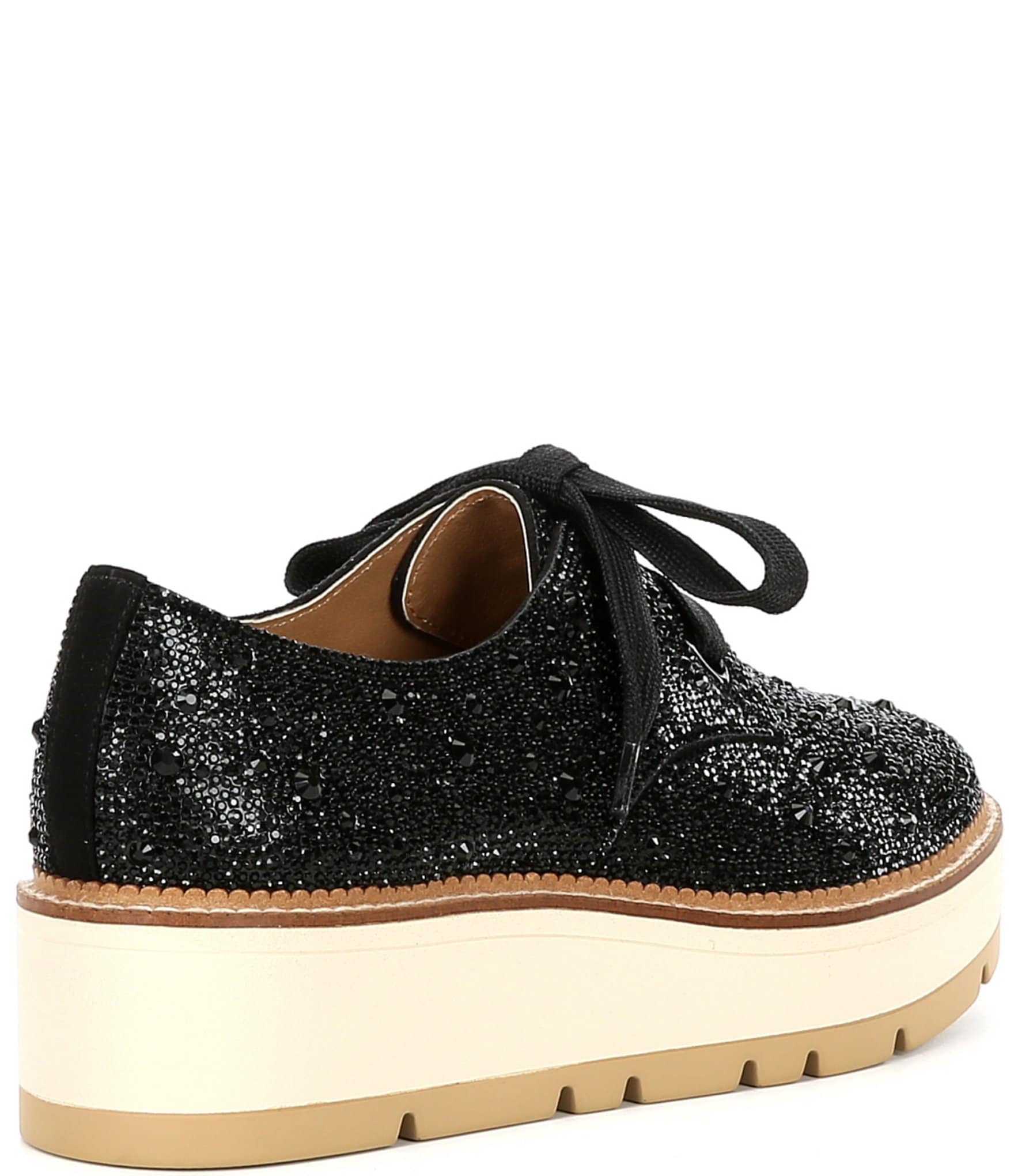 GB Re-Vival Rhinestone Embellished Lace-Up Platform Oxfords