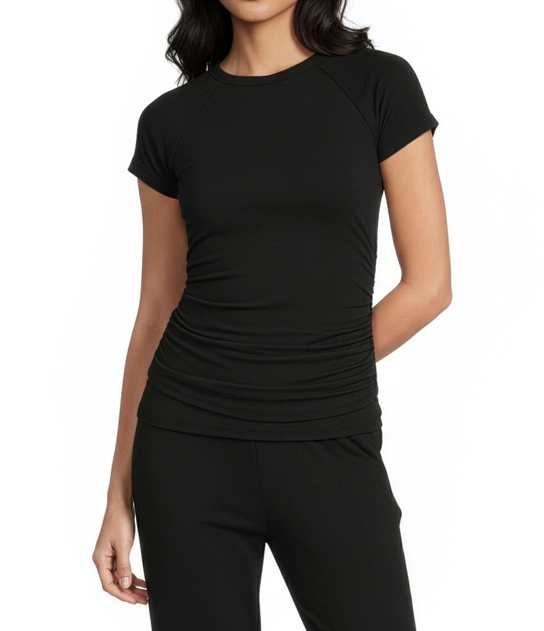 GB Ruched Side Cap Sleeve T-Shirt