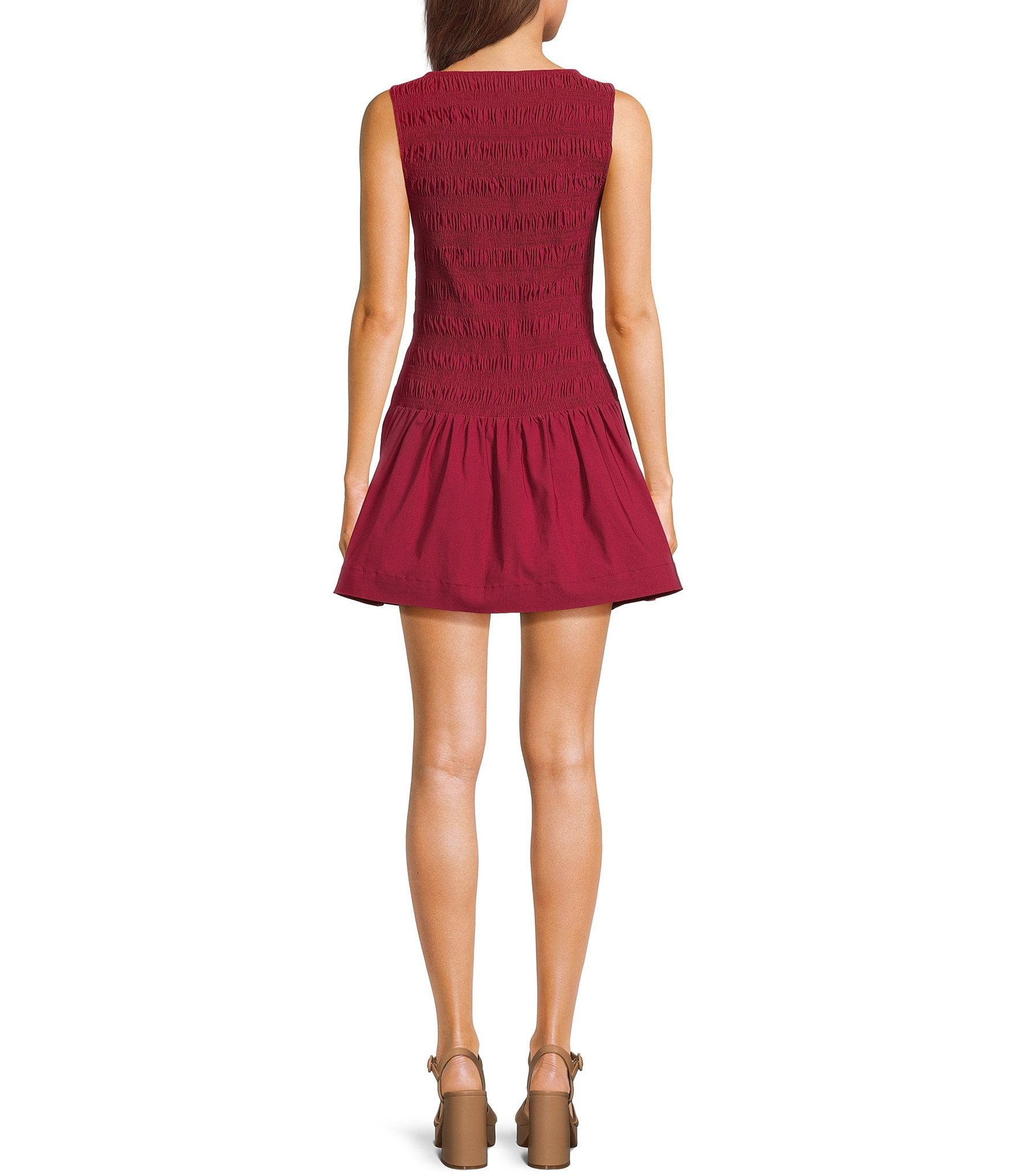 GB Smocked Drop Waist Dress