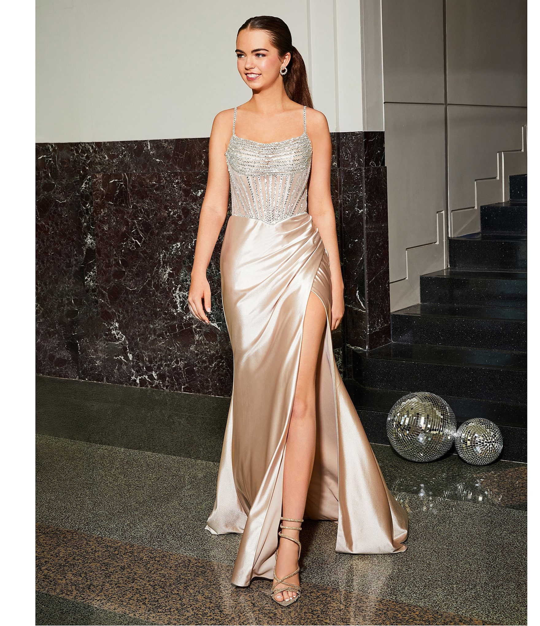 GB Social Beaded Corset Dress