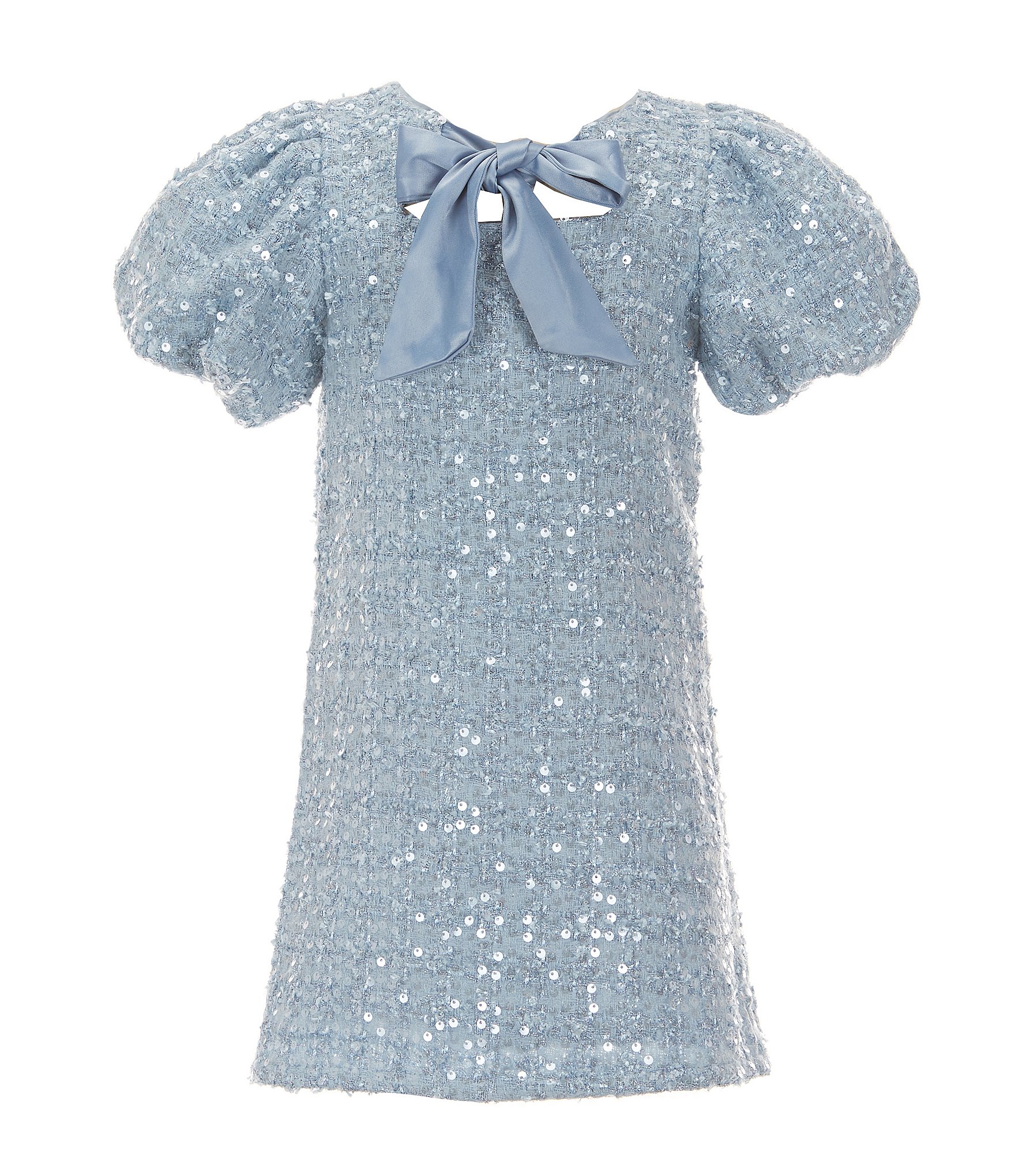 GB Social Little Girls 2-6X Tweed Bow Neck Dress | Dillard's
