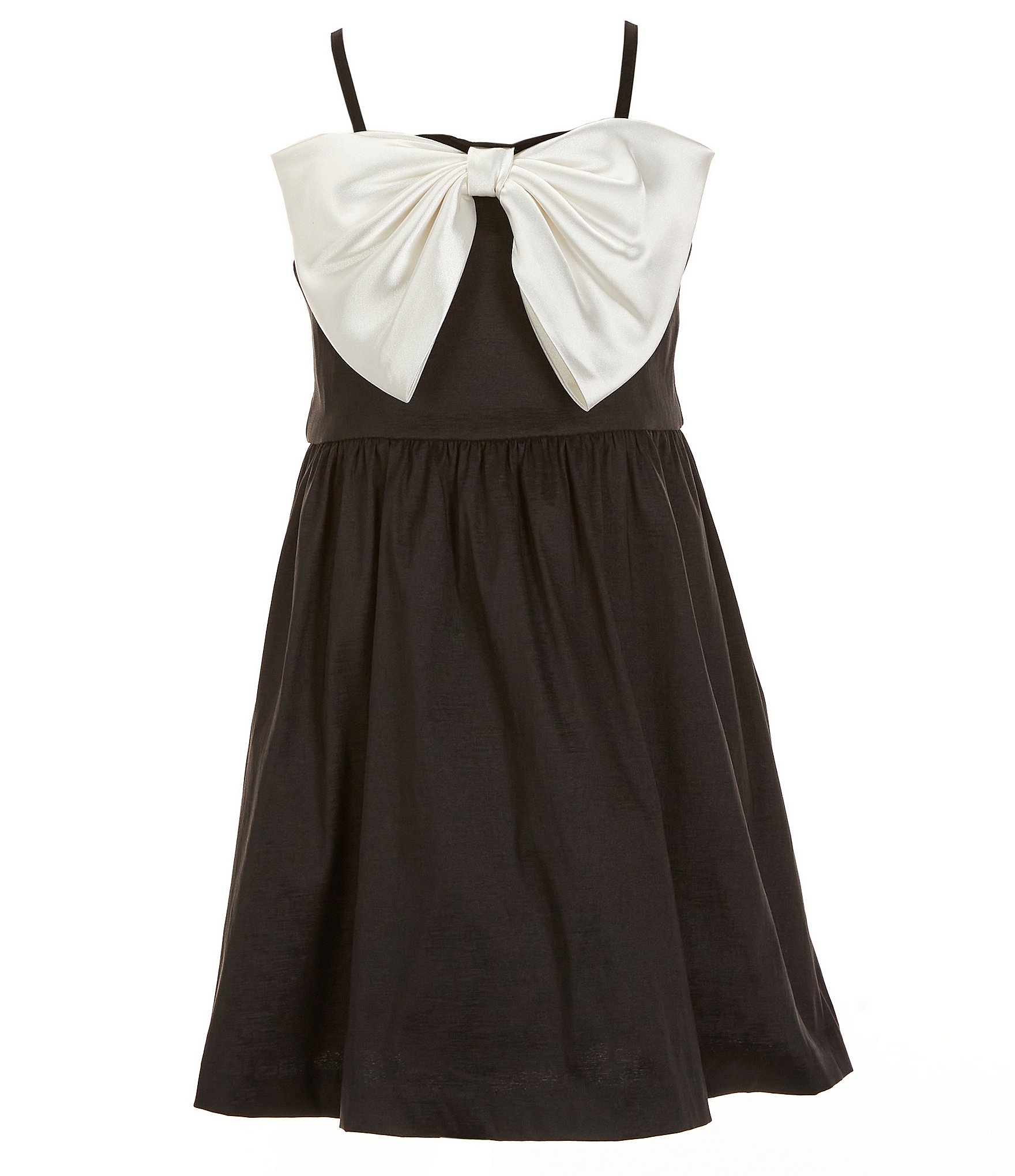 GB Social Little Girls 2T-6X Bow Taffeta Dress | Dillard's