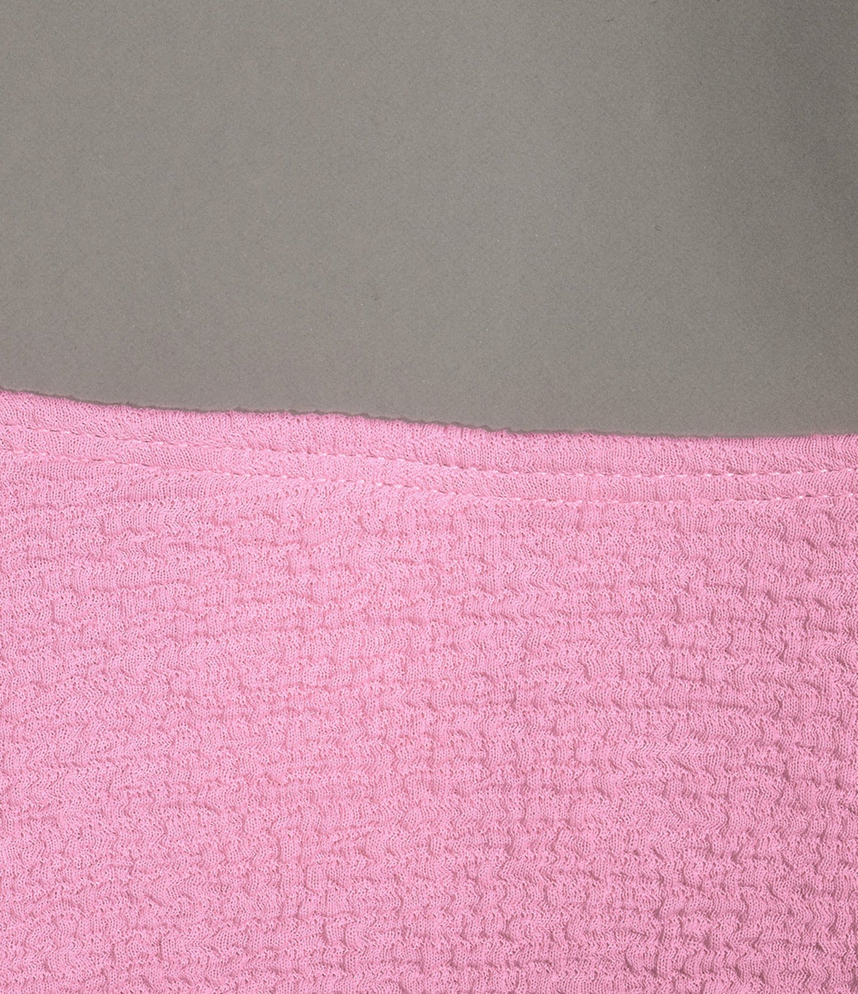 GB Solid Scrunchie Textured Extra High Leg Scoop Front Swim Bottom