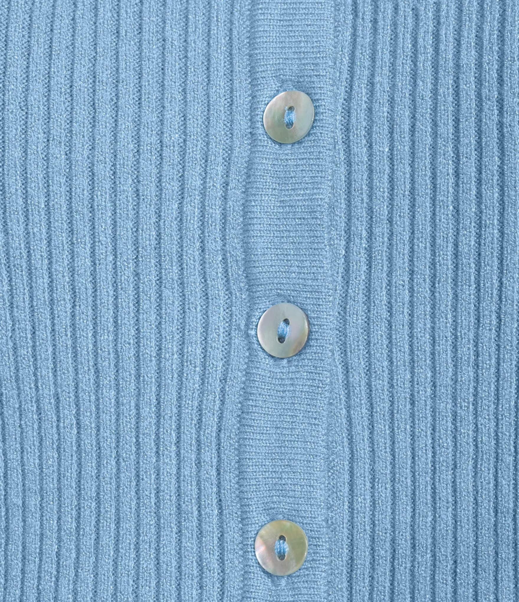 GB Solid Split Rib Crew Neck Short Sleeve Button Front Sweater Cardigan