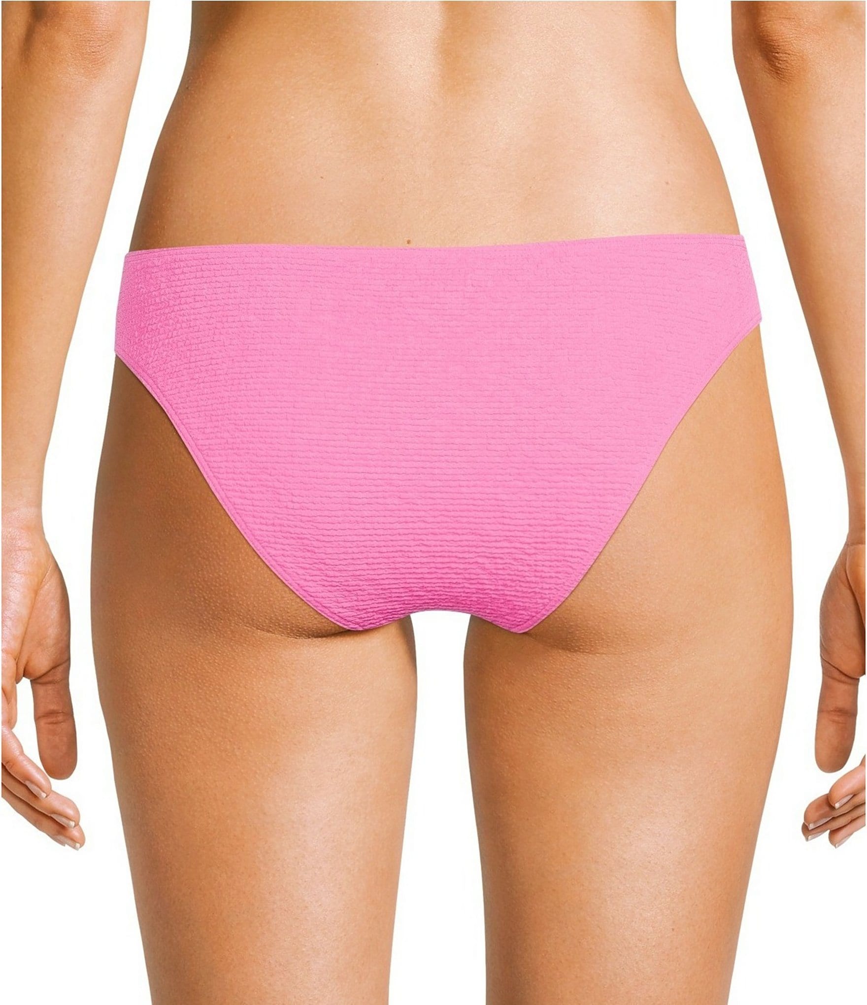 GB Solid Textured Scrunchie Classic Hipster Swim Bottom