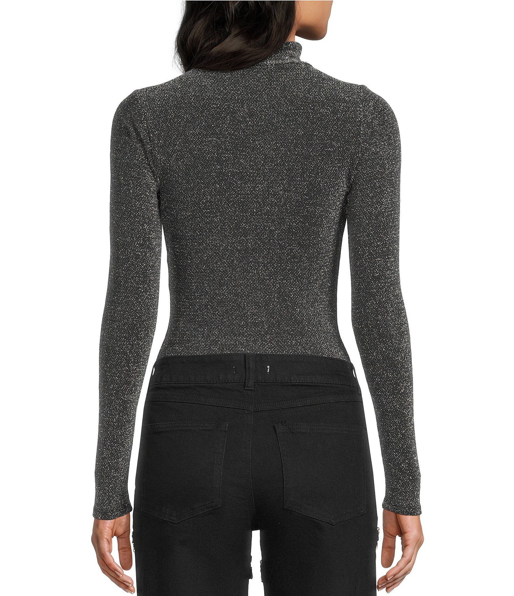 GB Sparkle Mock Neck Bodysuit