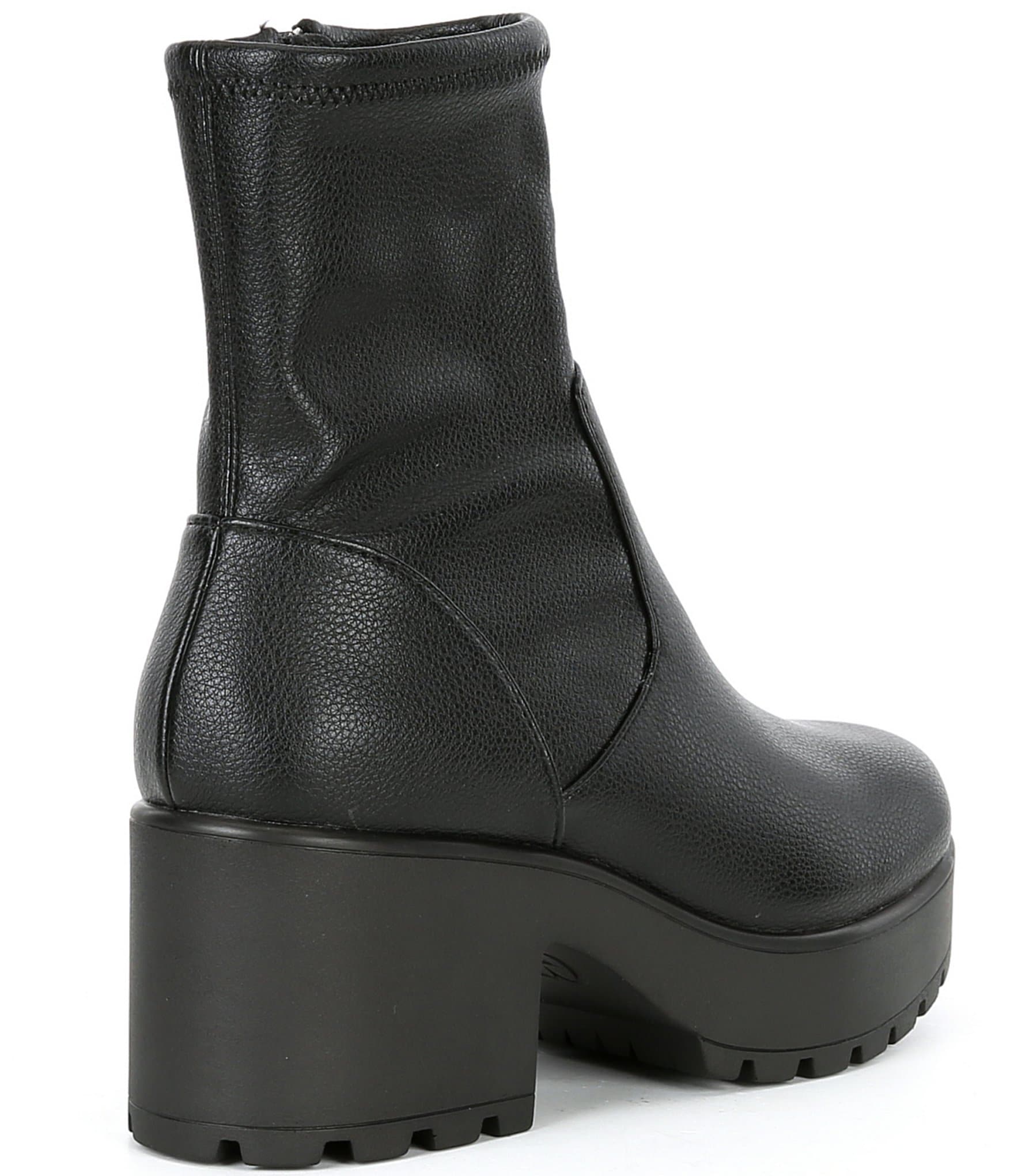 GB Tough-Love Stretch Lug Heel Platform Booties