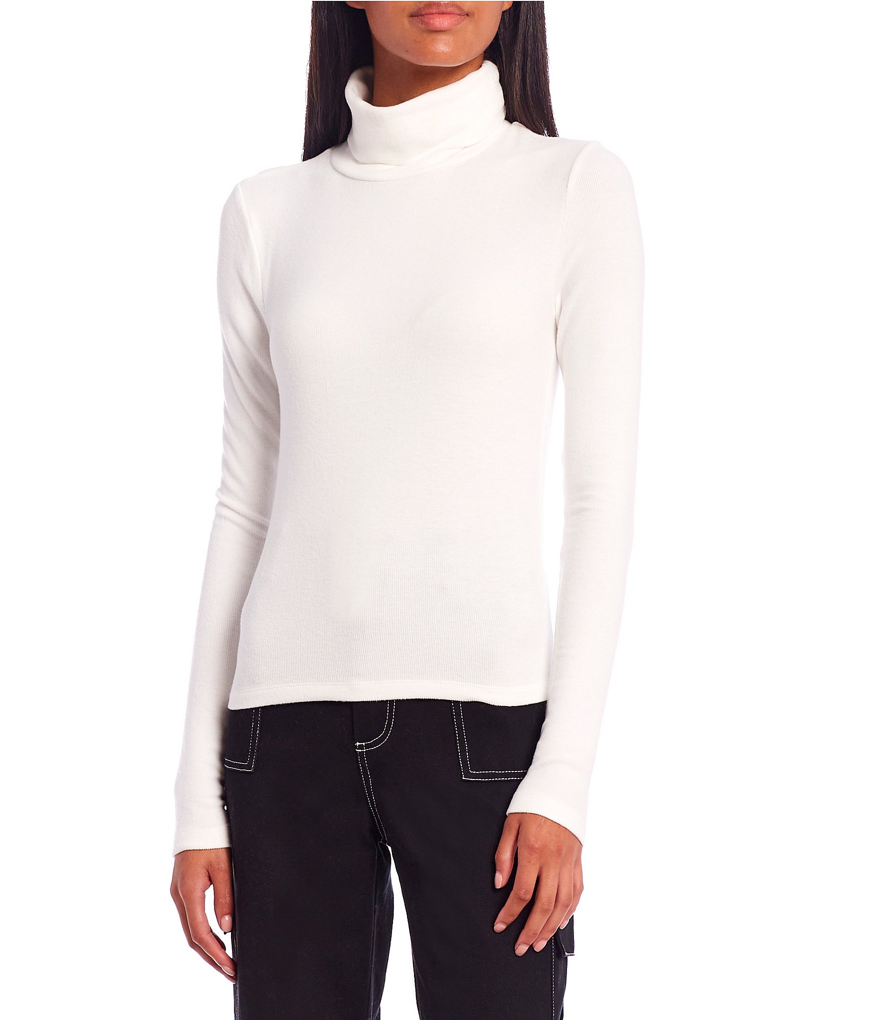 GB Turtle Neck Long Sleeve Fitted Top | Dillard's