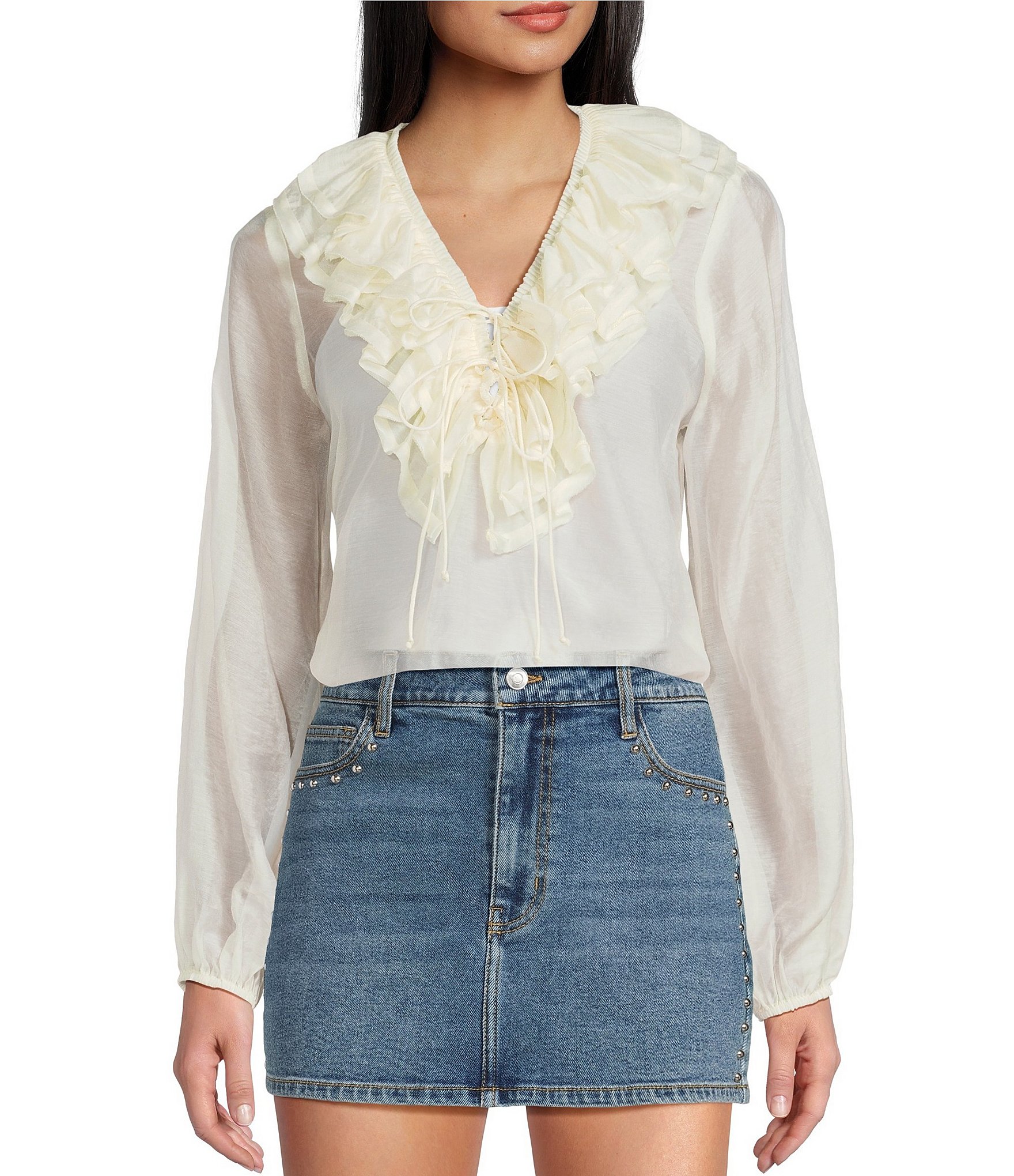 ruffle tops: Juniors' Tops | Dillard's
