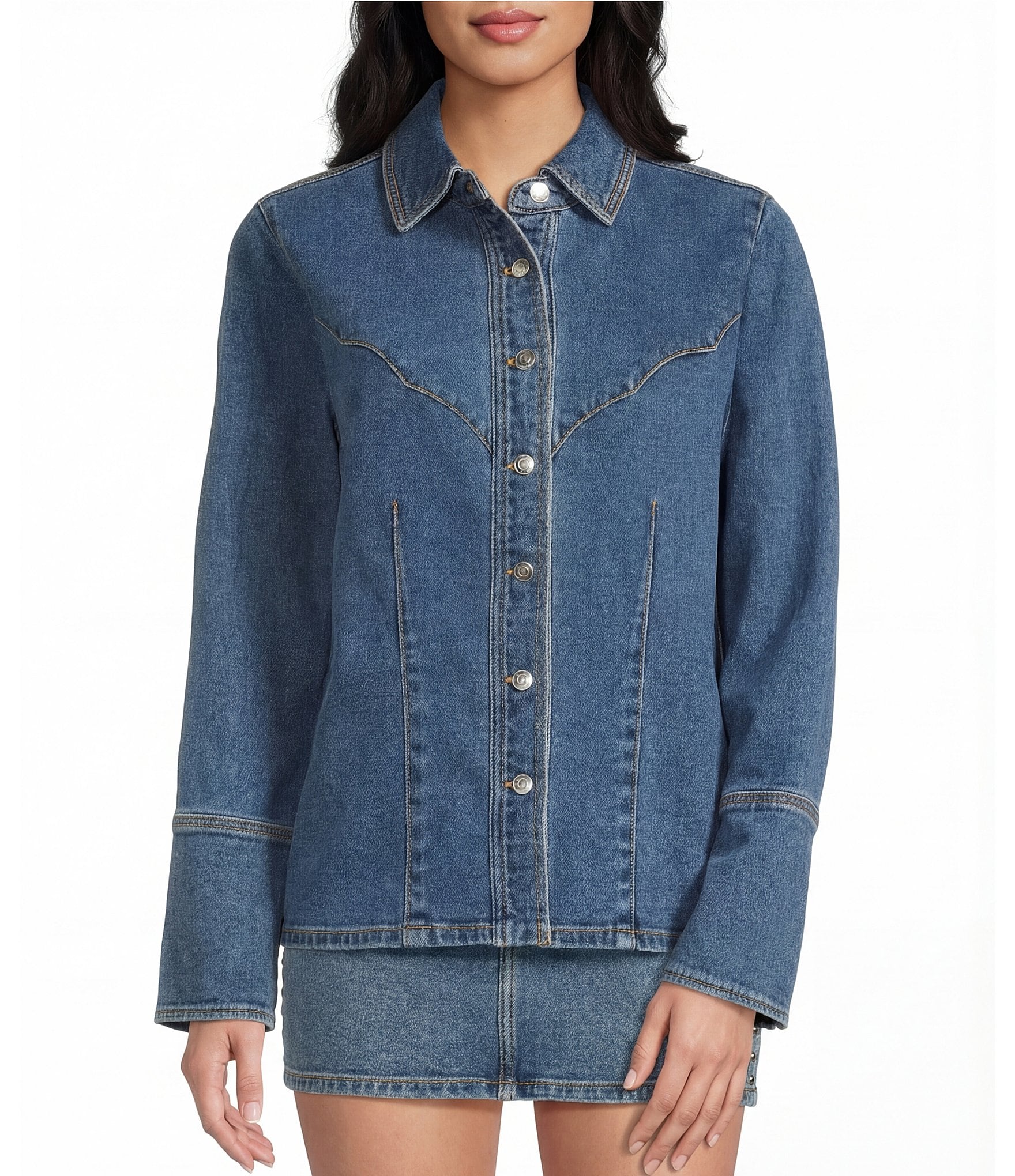 GB Western Denim Button Up Shirt