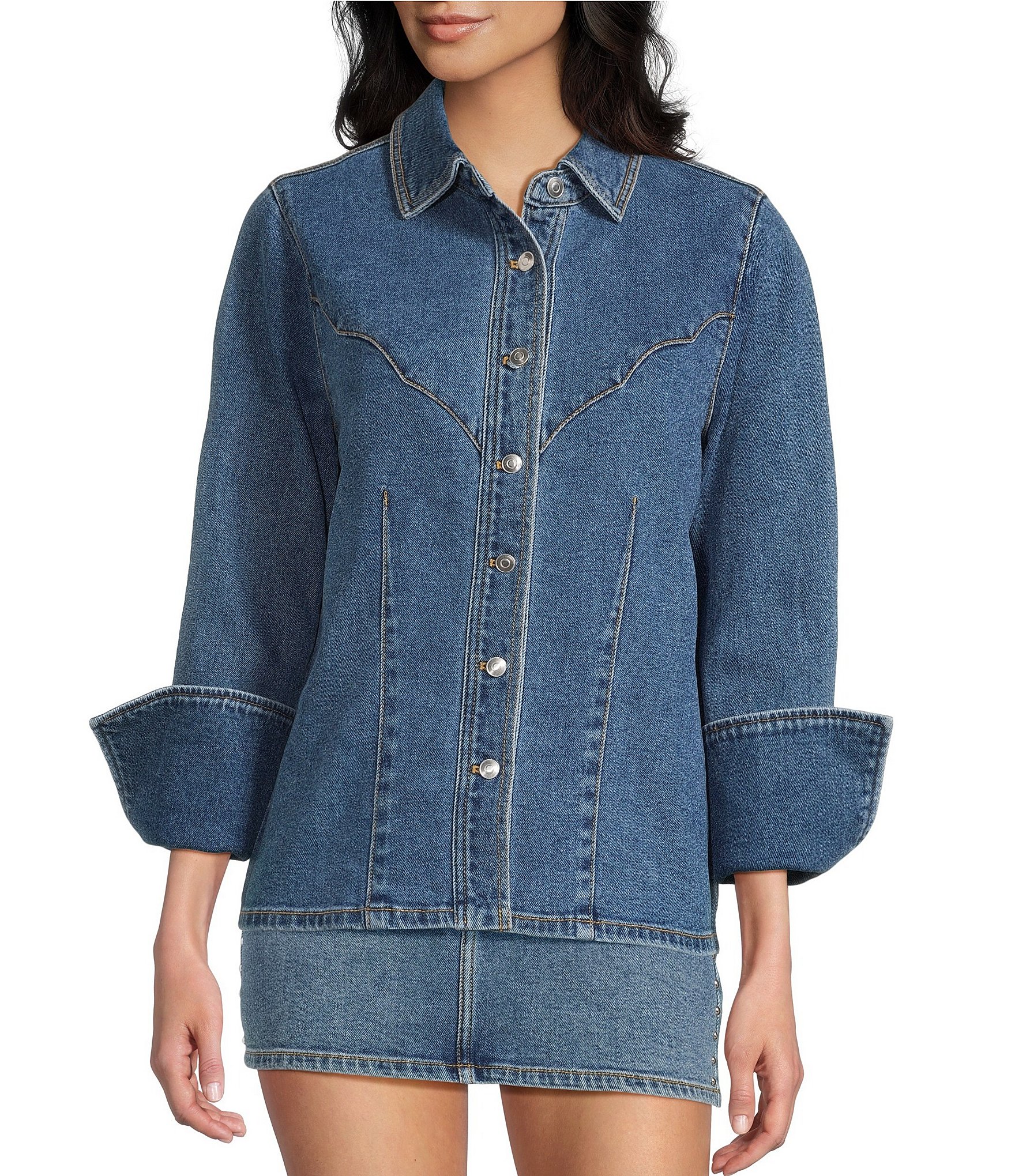 GB Western Denim Button Up Shirt