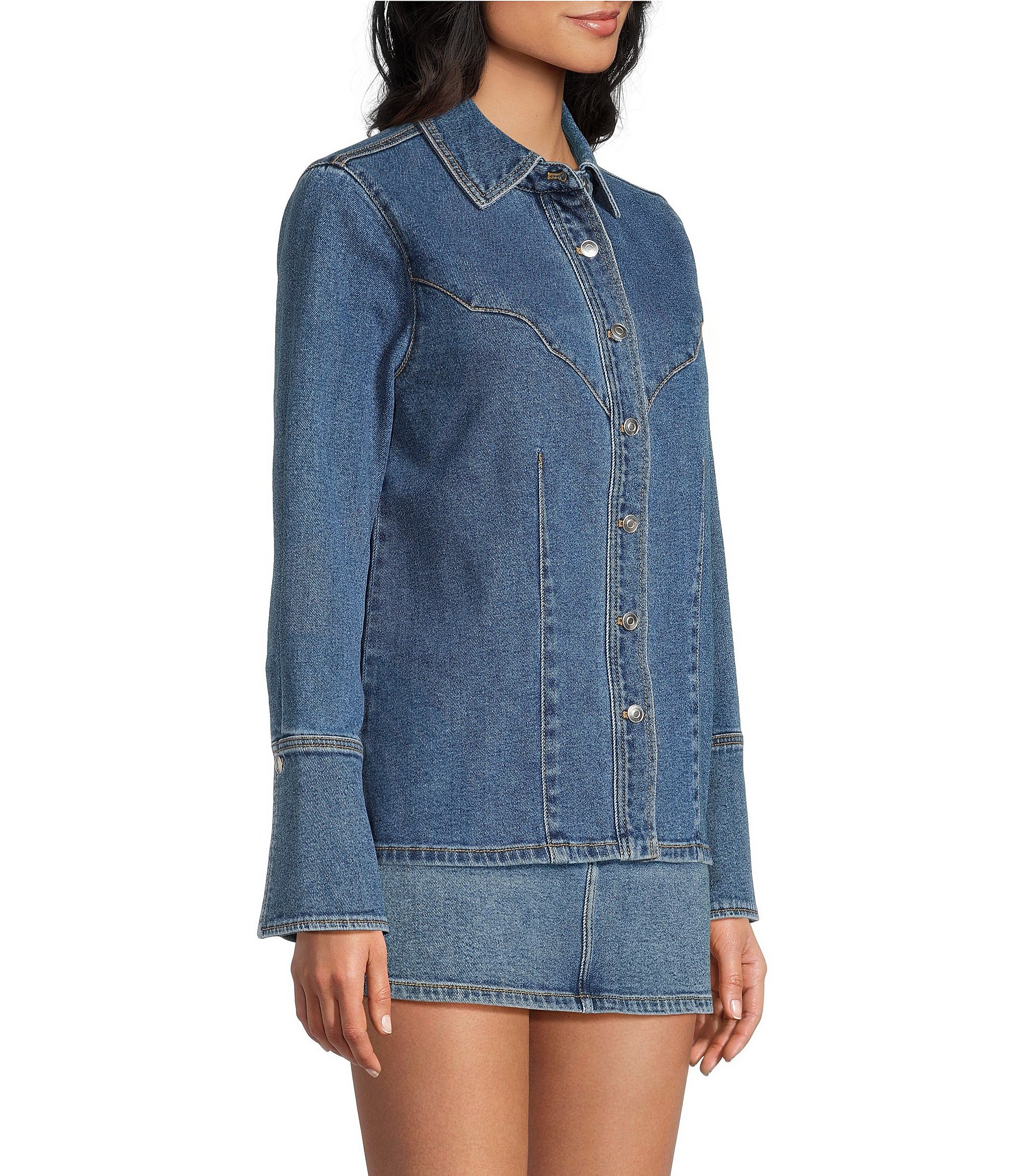 GB Western Denim Button Up Shirt