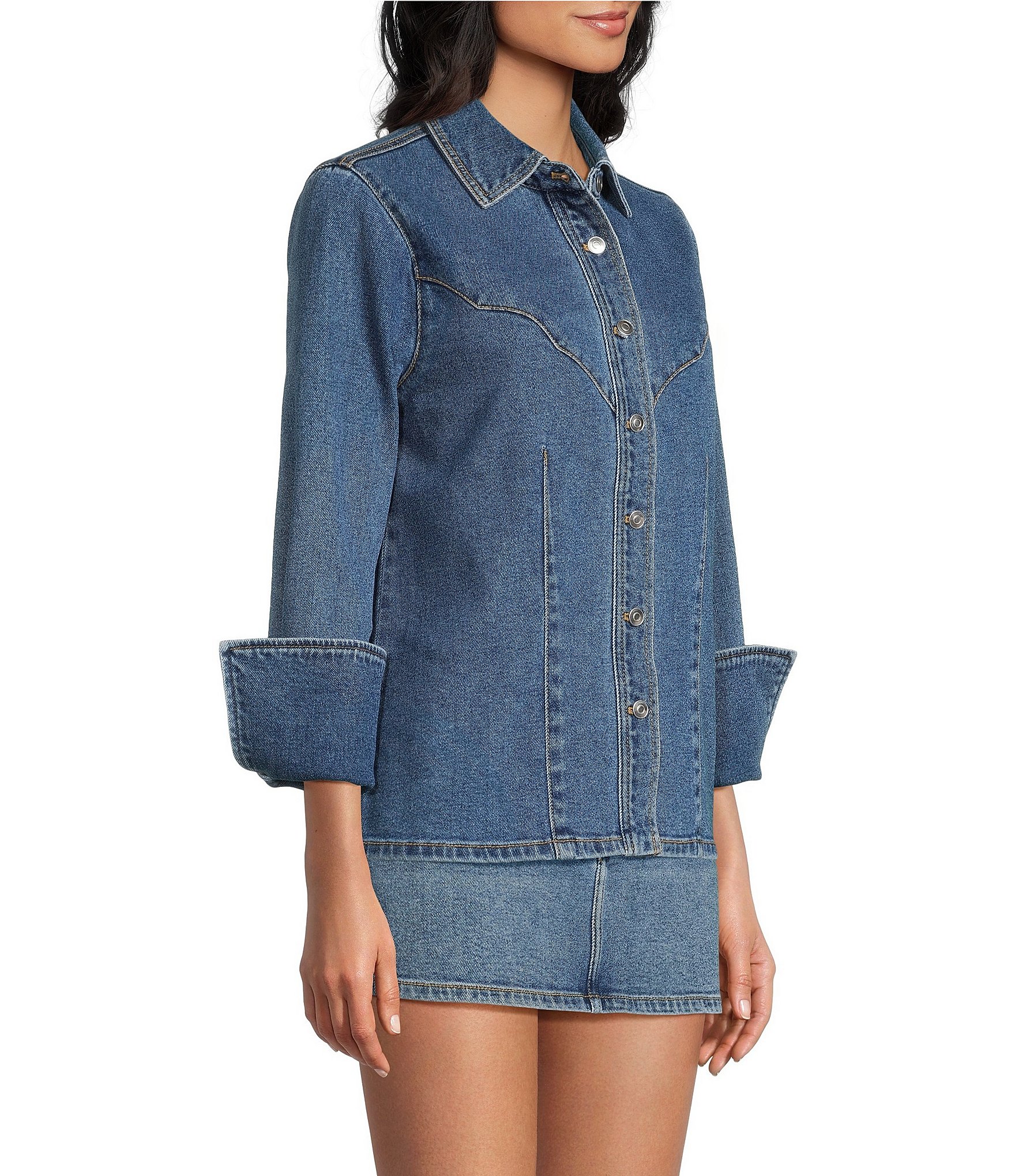 GB Western Denim Button Up Shirt