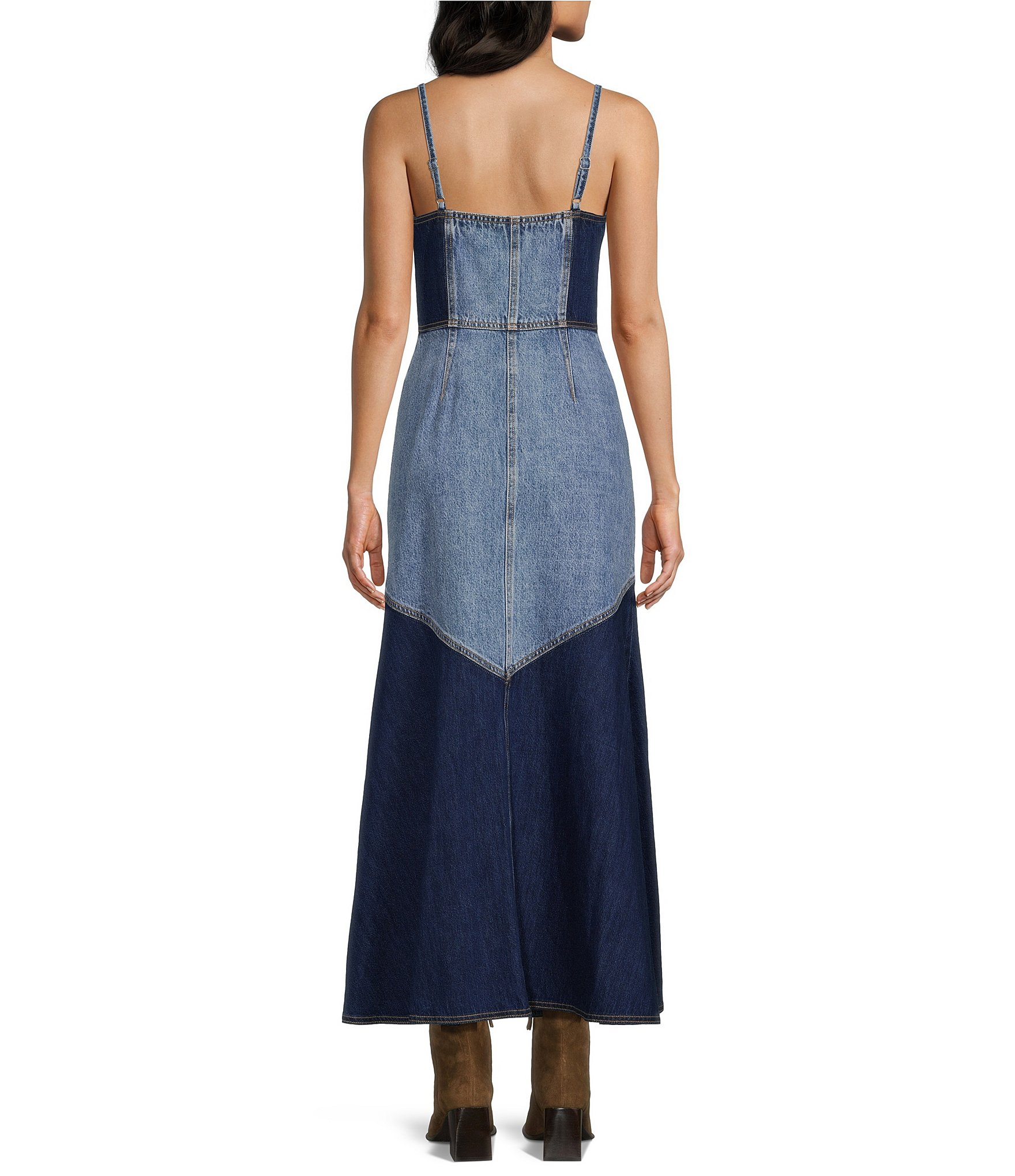 GB Western Denim Maxi Dress