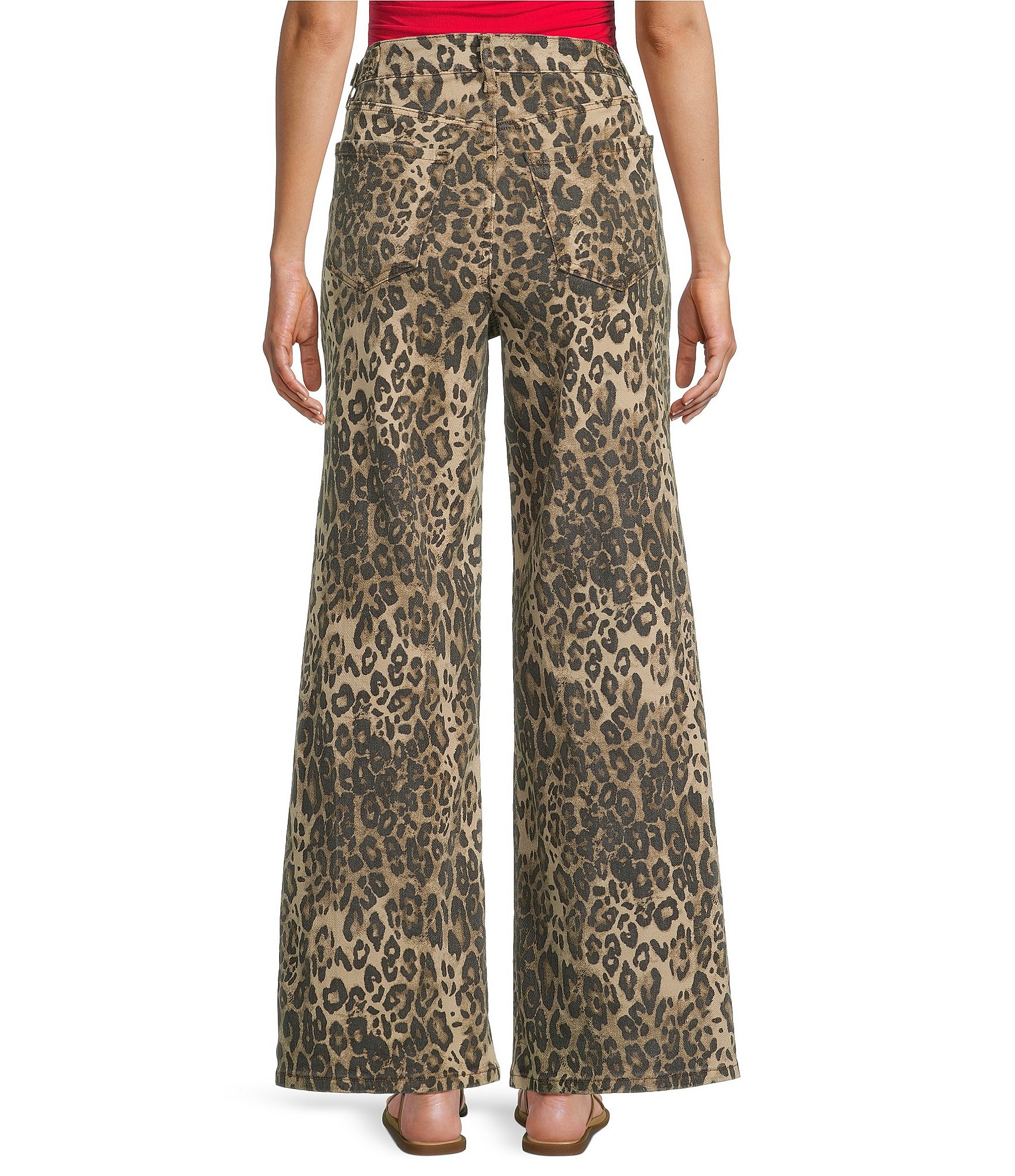 GB Wide Leg Baggy Leopard Pants