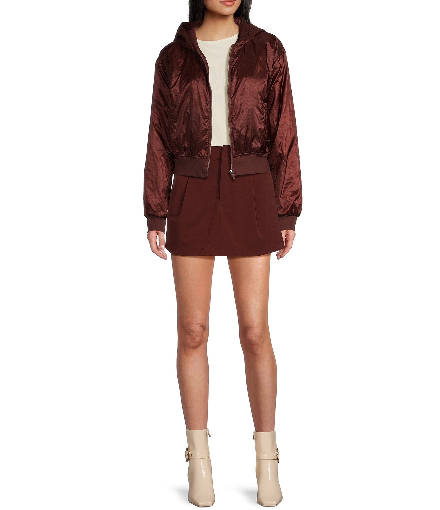 GB Zipper Front Bomber Jacket
