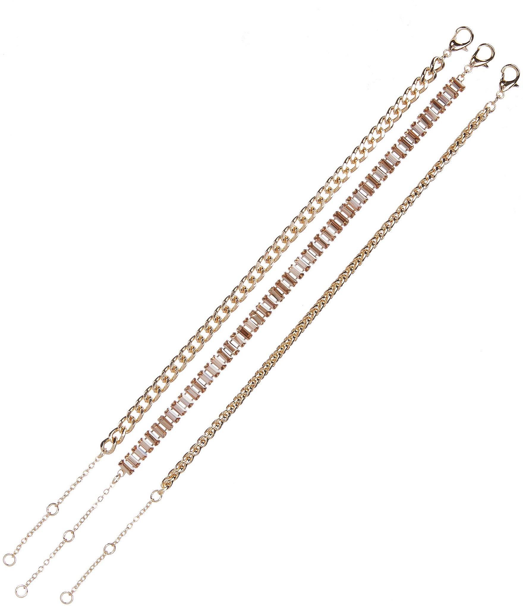 Gemma Layne Snake Chain Long Multi Strand Necklace - Gold