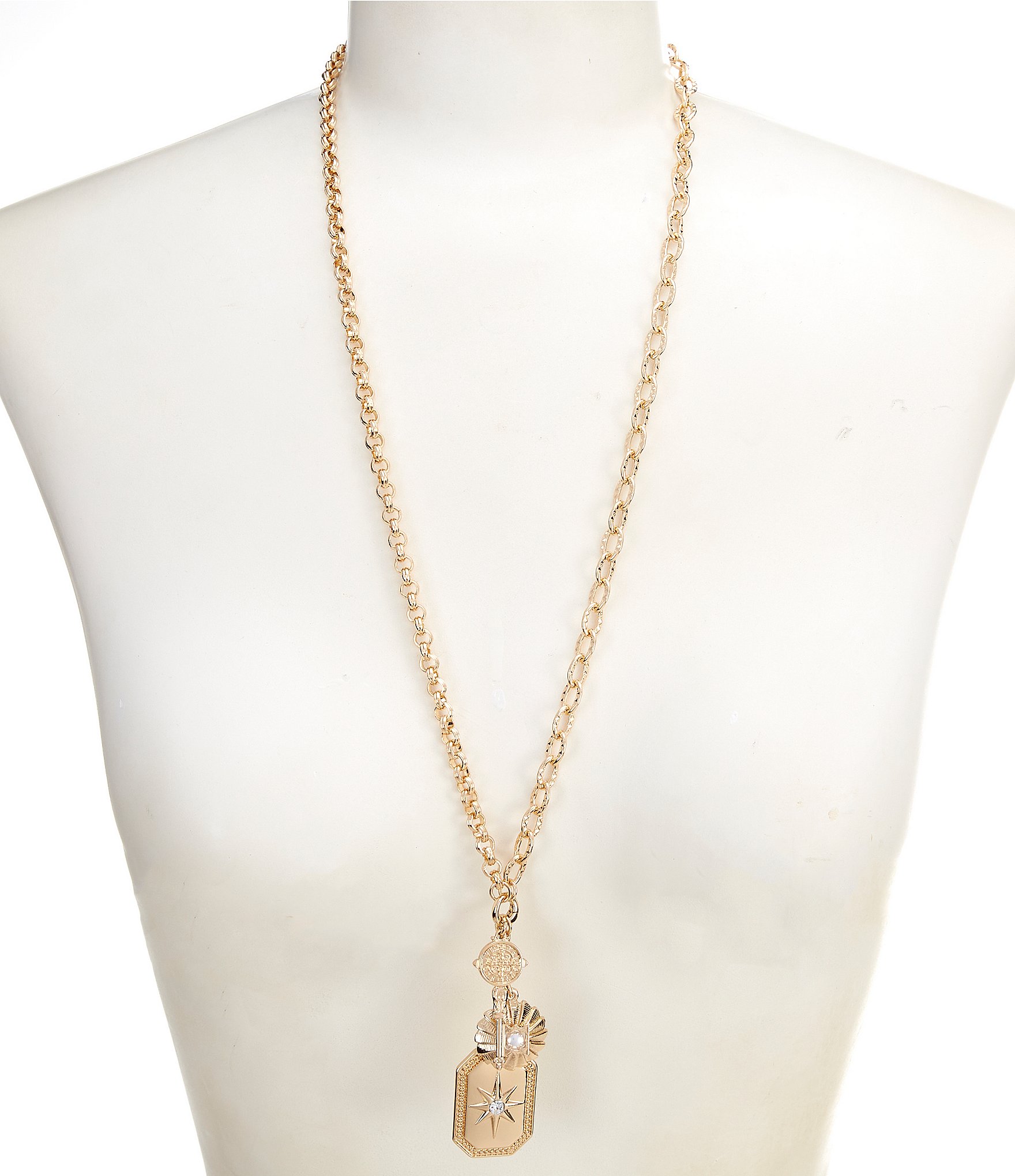 Gemma Layne Cluster Chain Charm Y-Necklace
