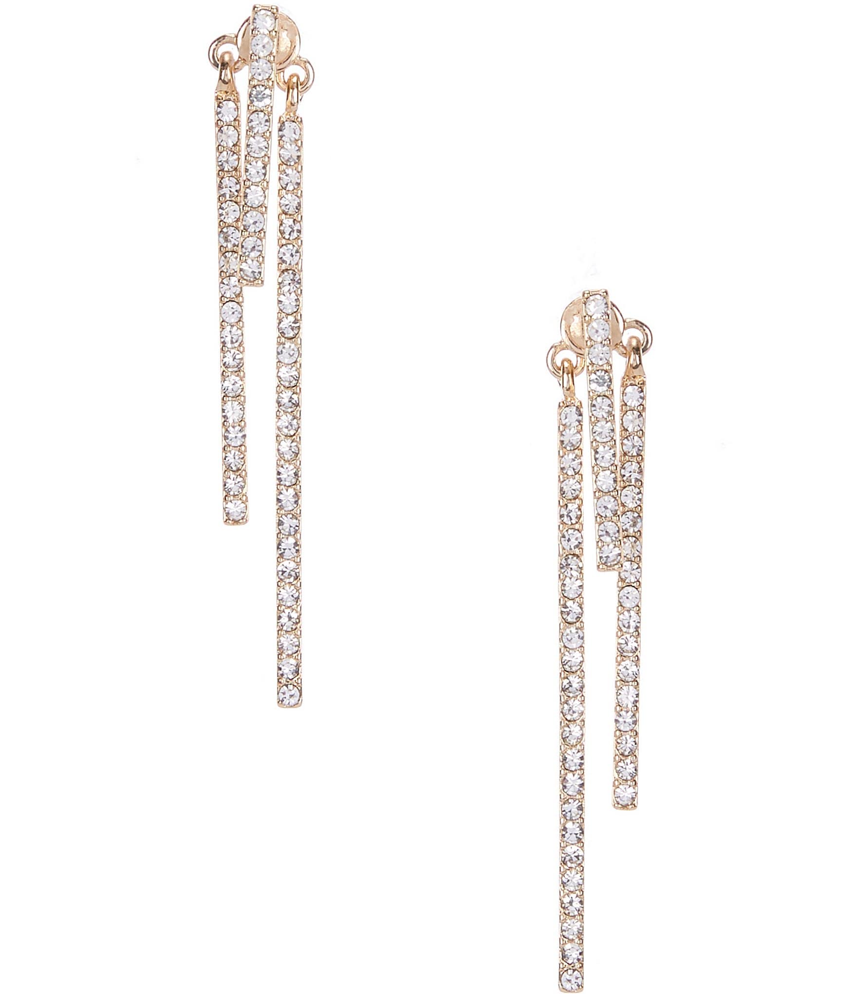 Gemma Layne Crystal Pave Double Stick Front Back Earrings | Dillard's