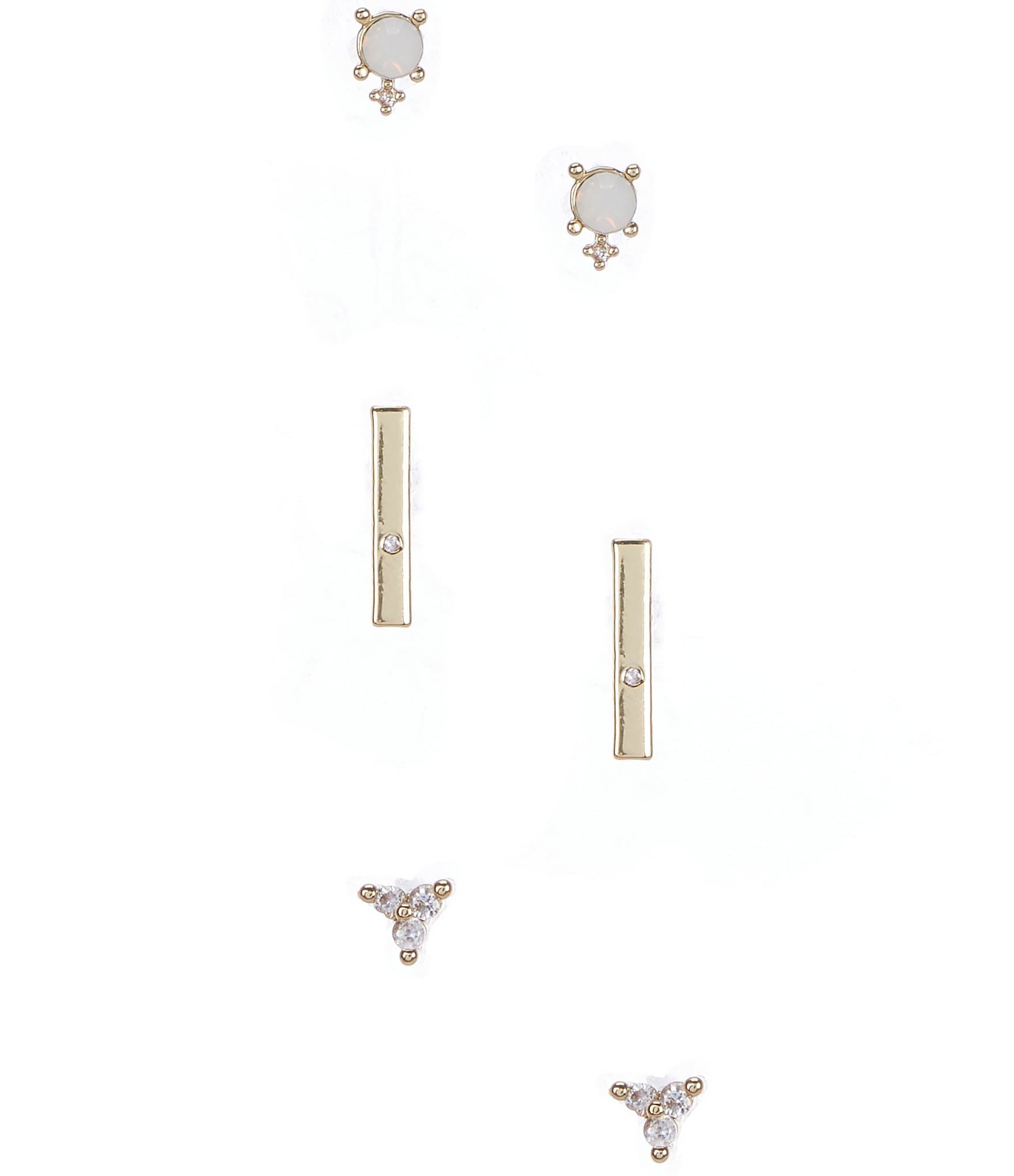 Gemma Layne Delicate Stone Stud Earring Set