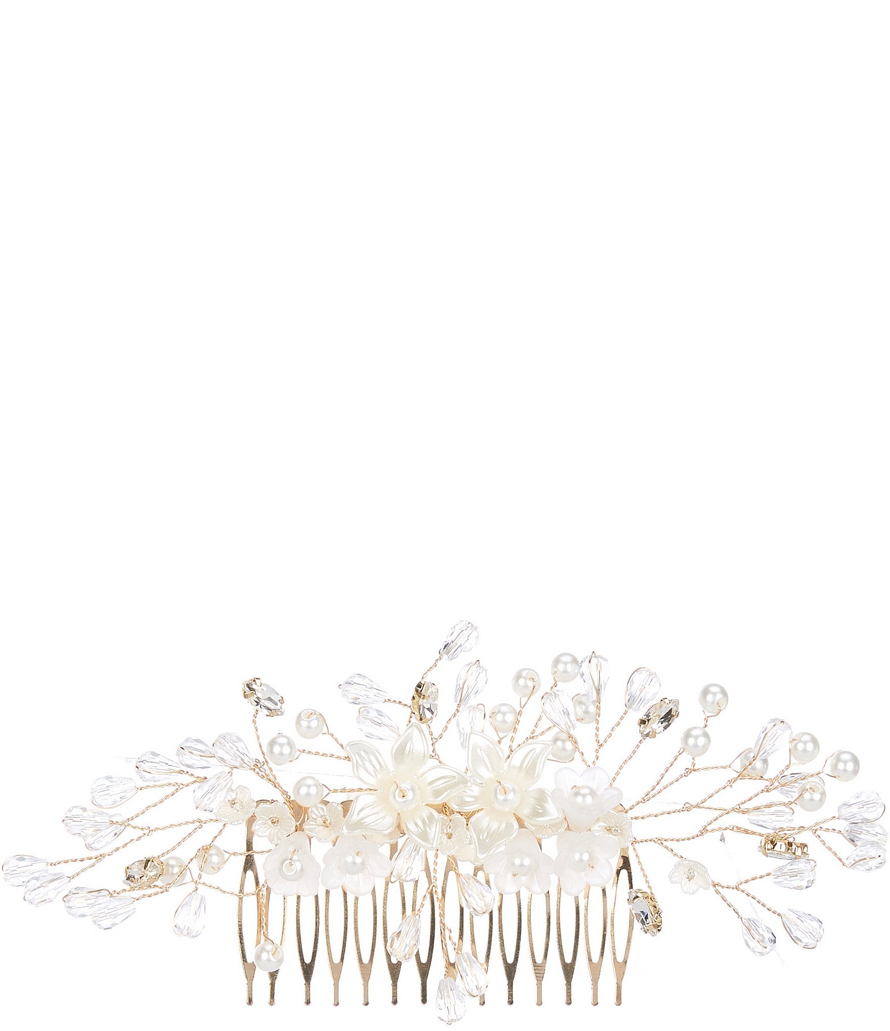 Gemma Layne Flower and Pearl Embellished Hair Comb