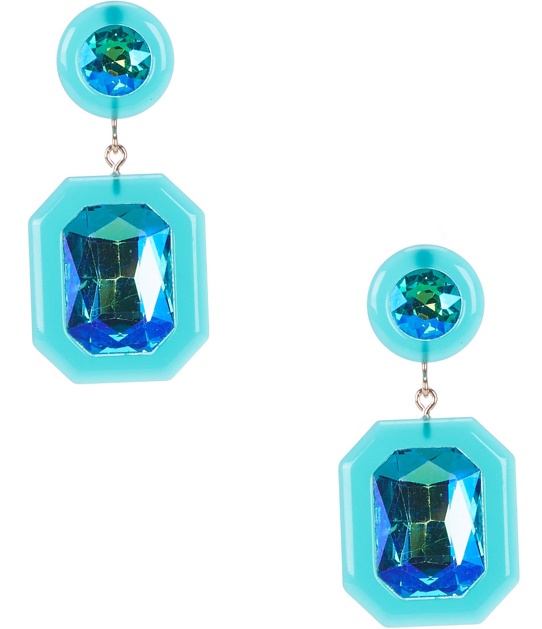 Gemma Layne Inset Stone Drop Earrings