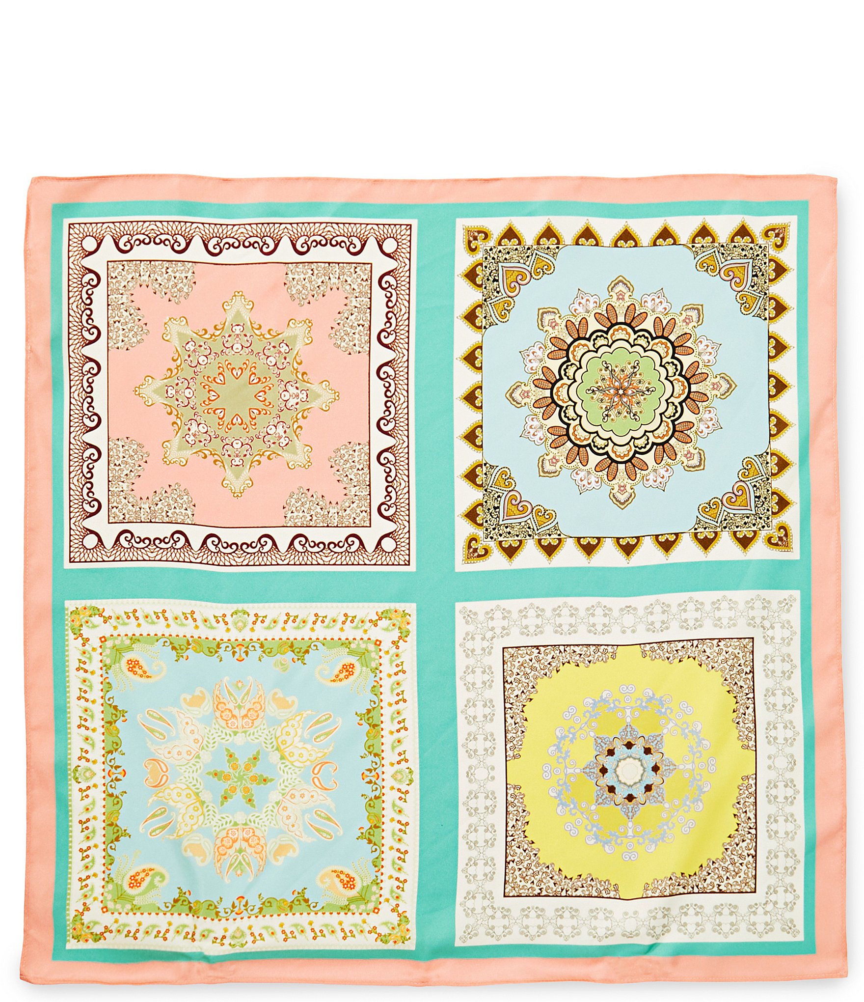 Gemma Layne Logo Geometric Small Silk Square Scarf