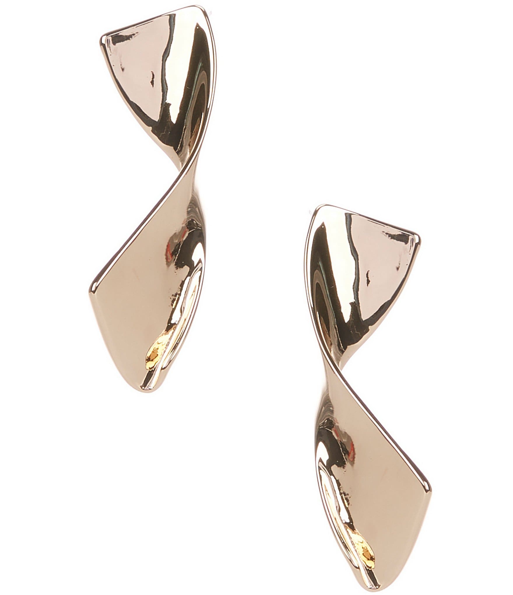 Gemma Layne Metal Twist Drop Earrings