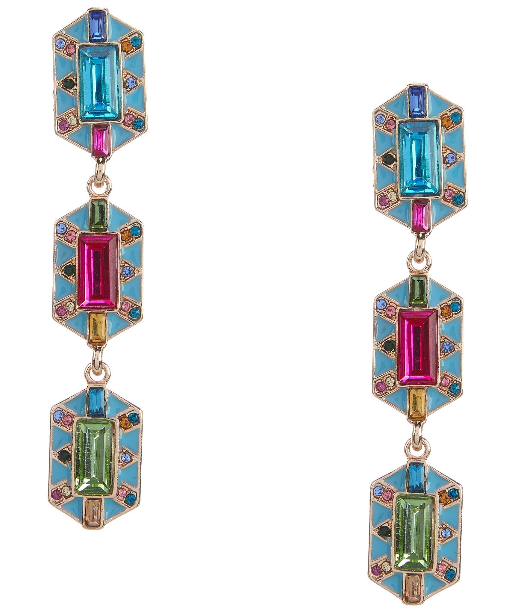 Gemma Layne Multi Stone Drop Earrings