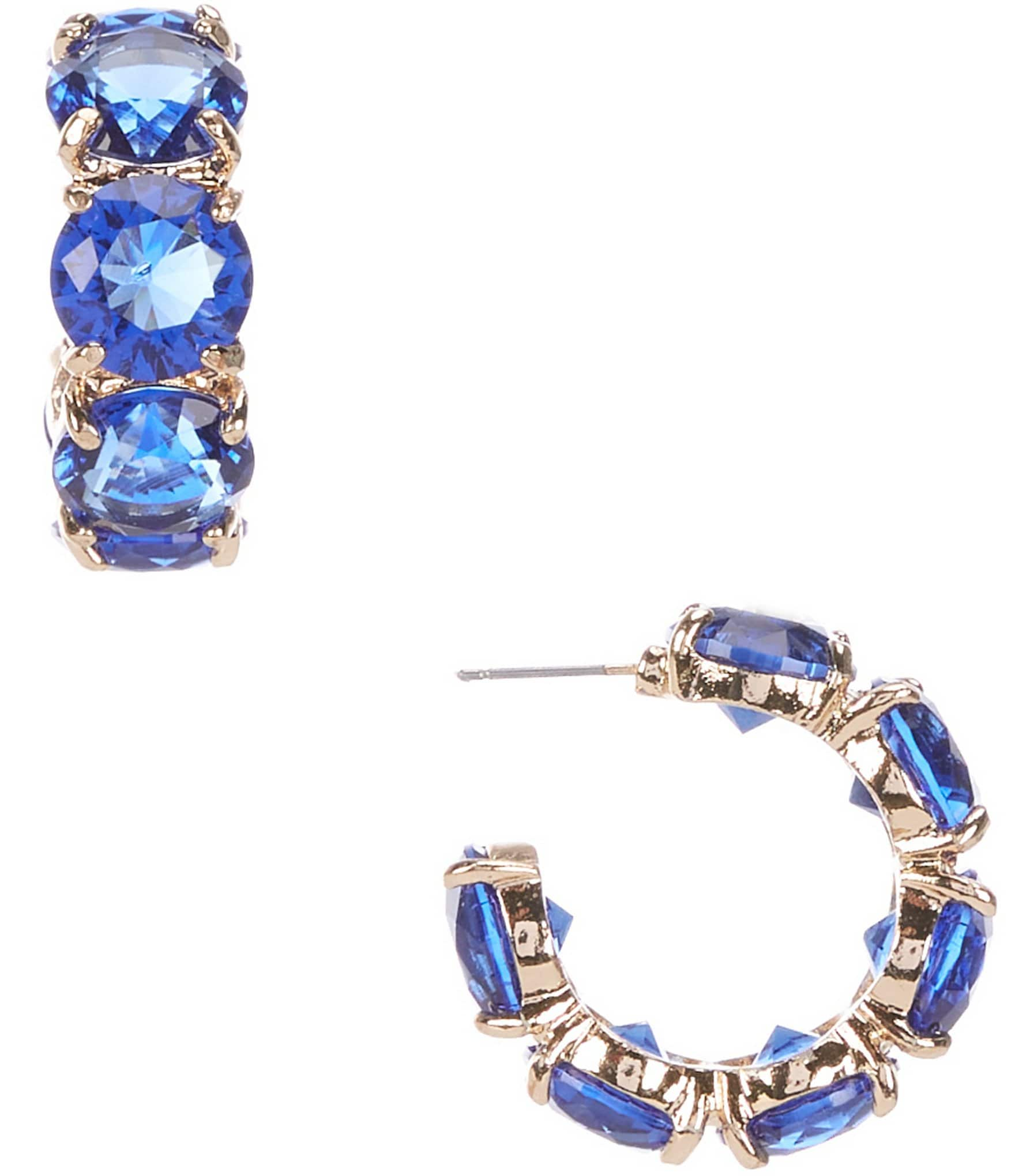 Gemma Layne Oversized Stone Hoop Earrings