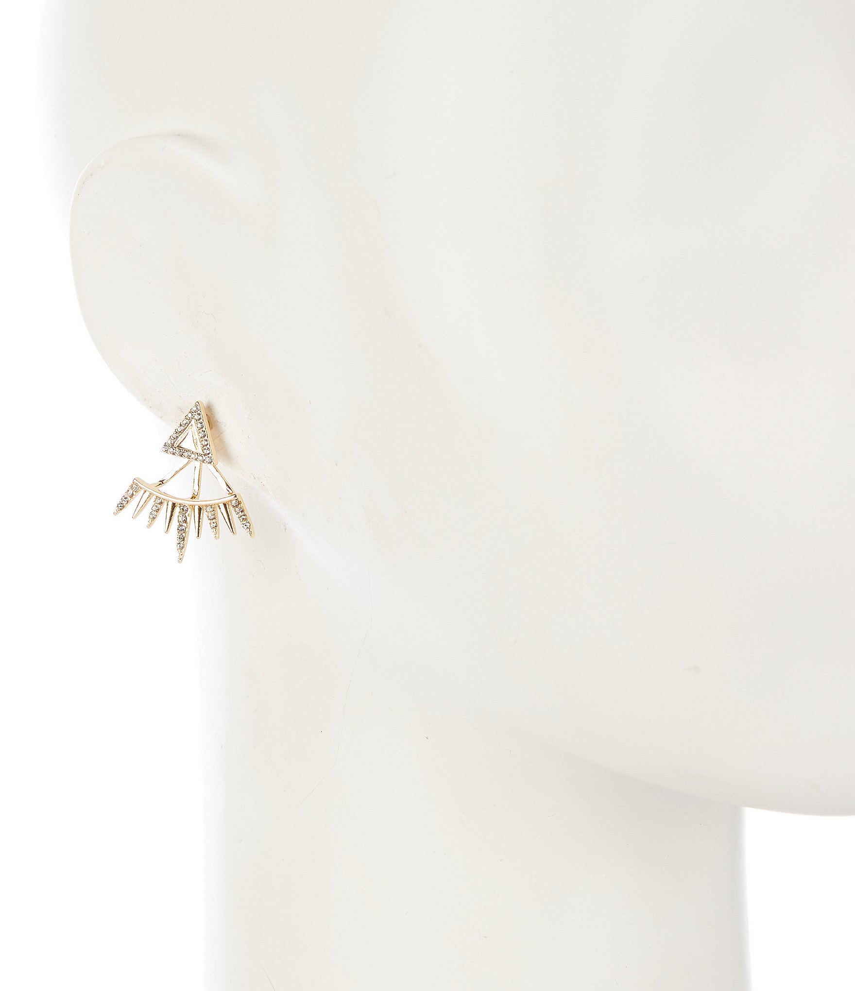 Gemma Layne Pave Crystal Burst Front Back Earrings