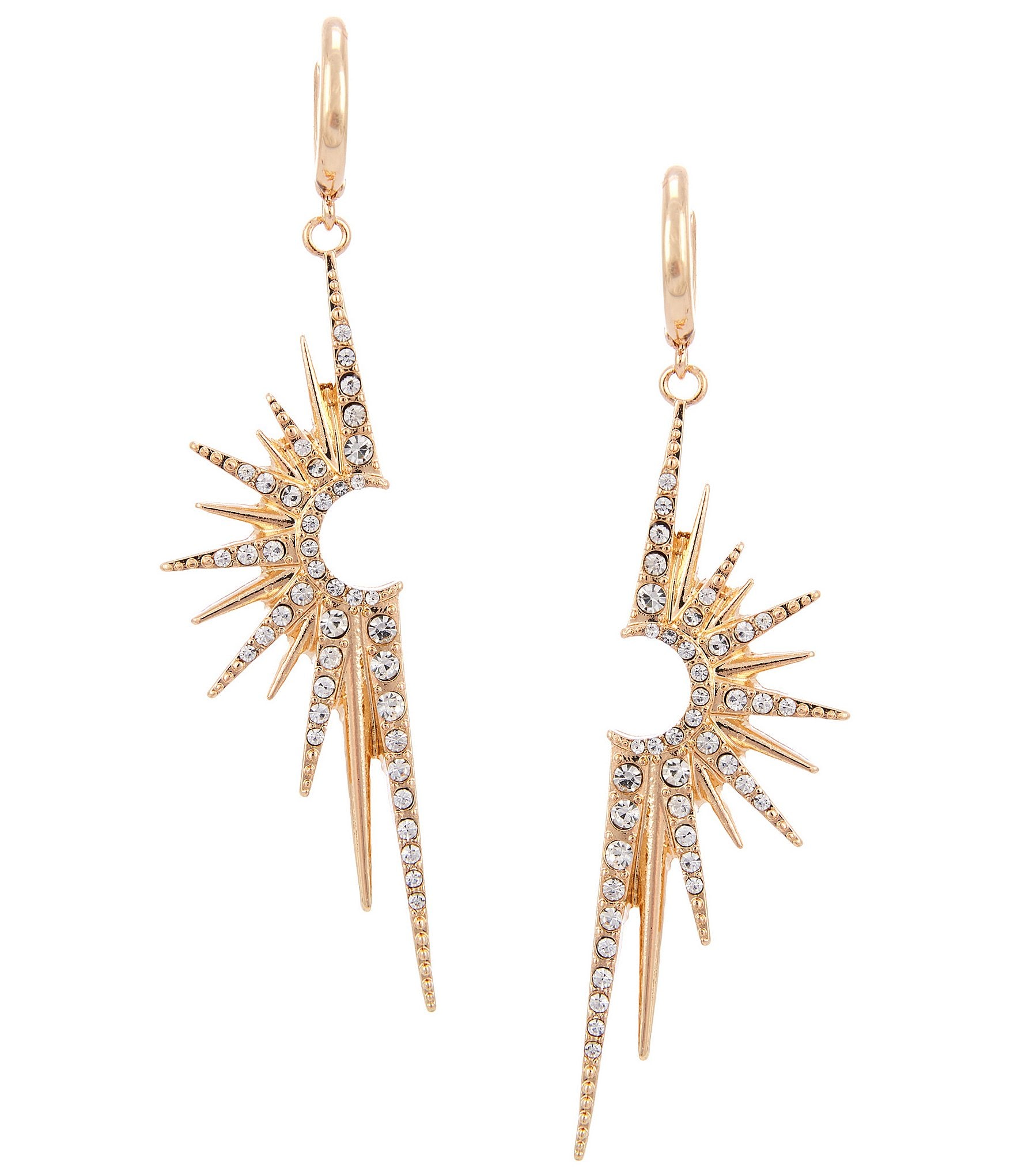 Gemma Layne Statement Pave Burst Drop Earrings