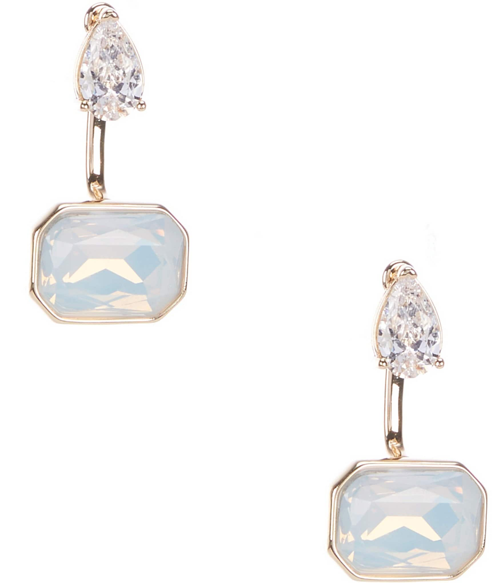 Gemma Layne Stone Front Back Drop Earrings