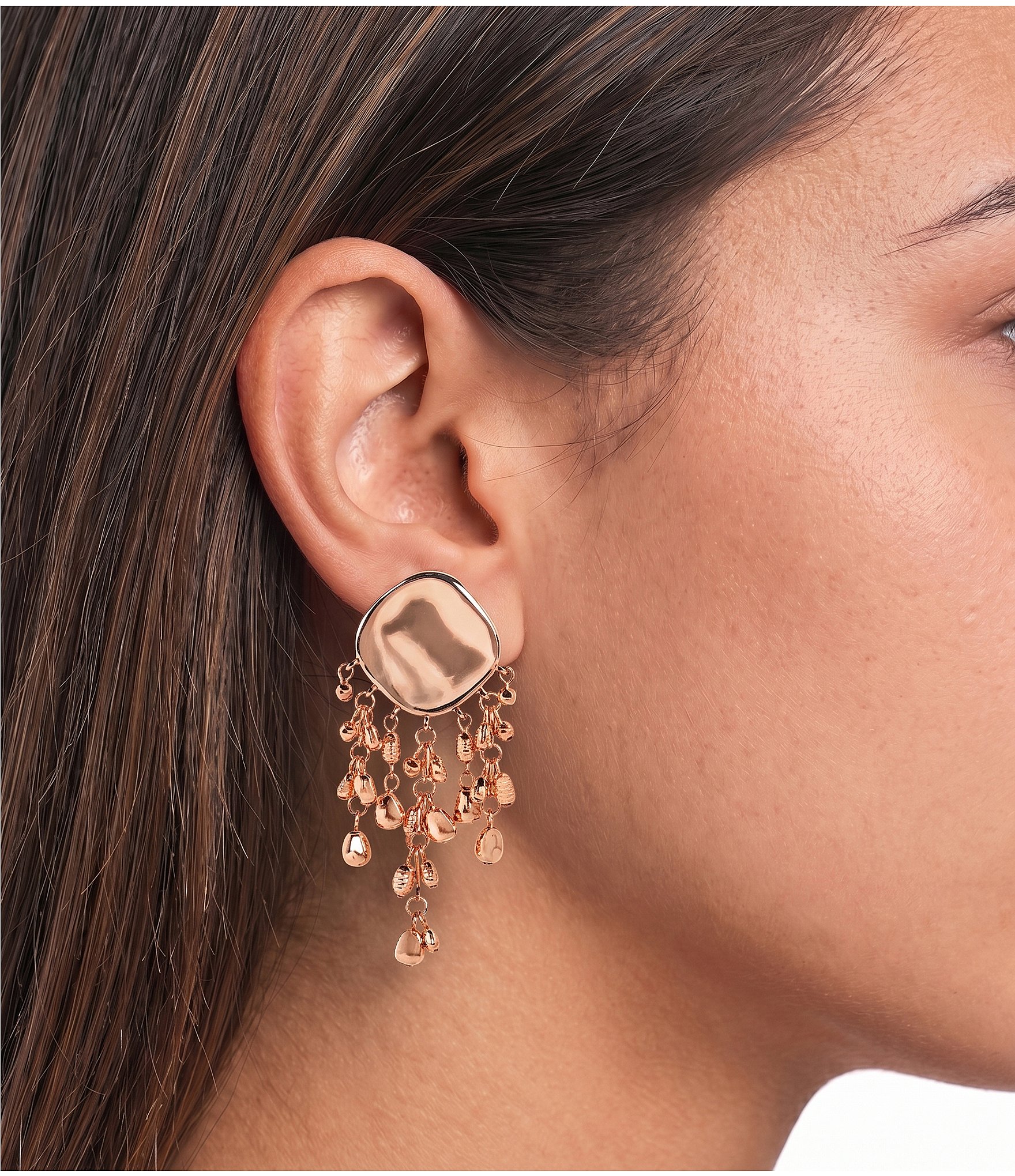 Gemma Layne Tassel Statement Circle Drop Statement Earrings