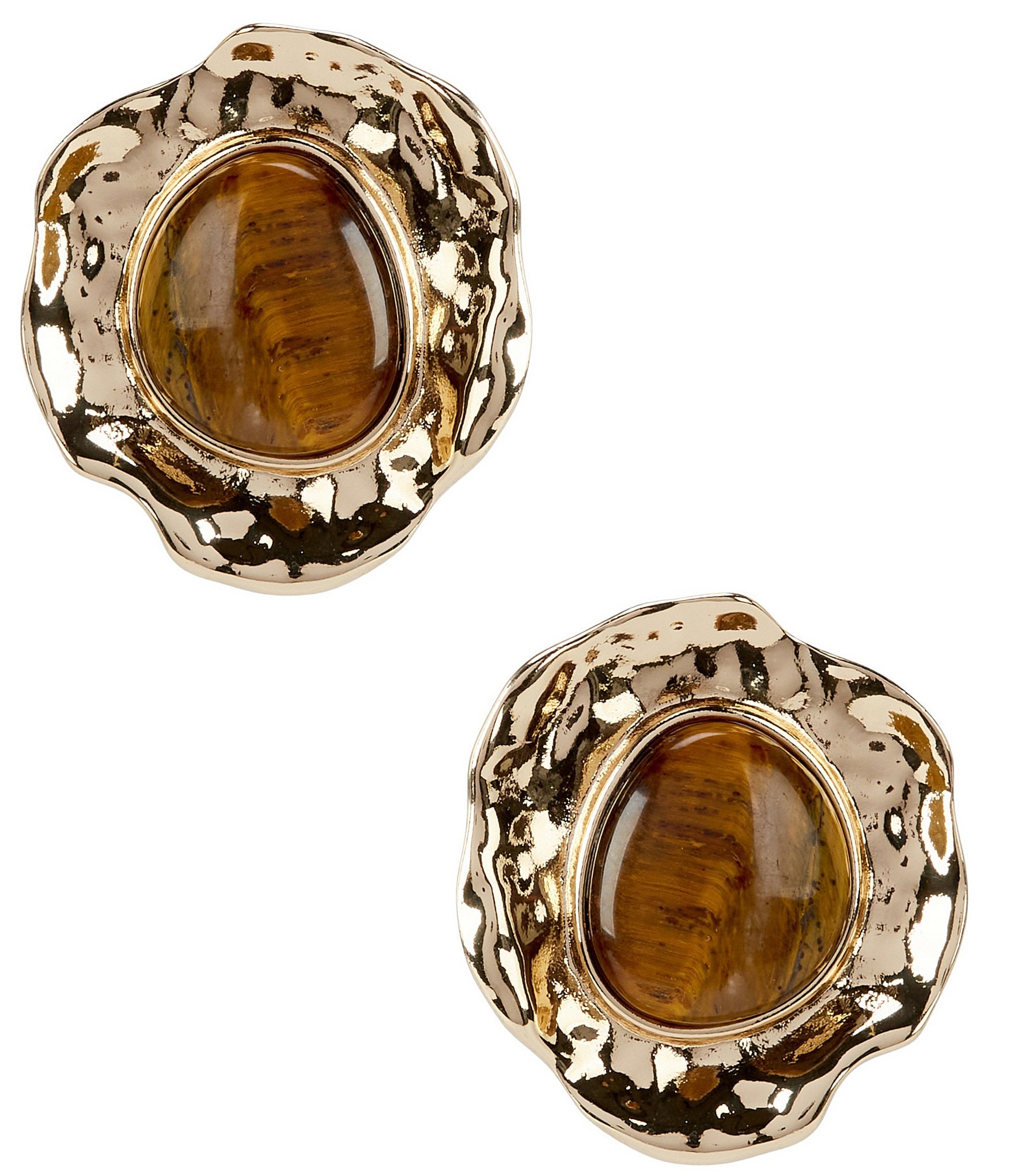 Gemma Layne Tigers Eye Statement Stud Earrings