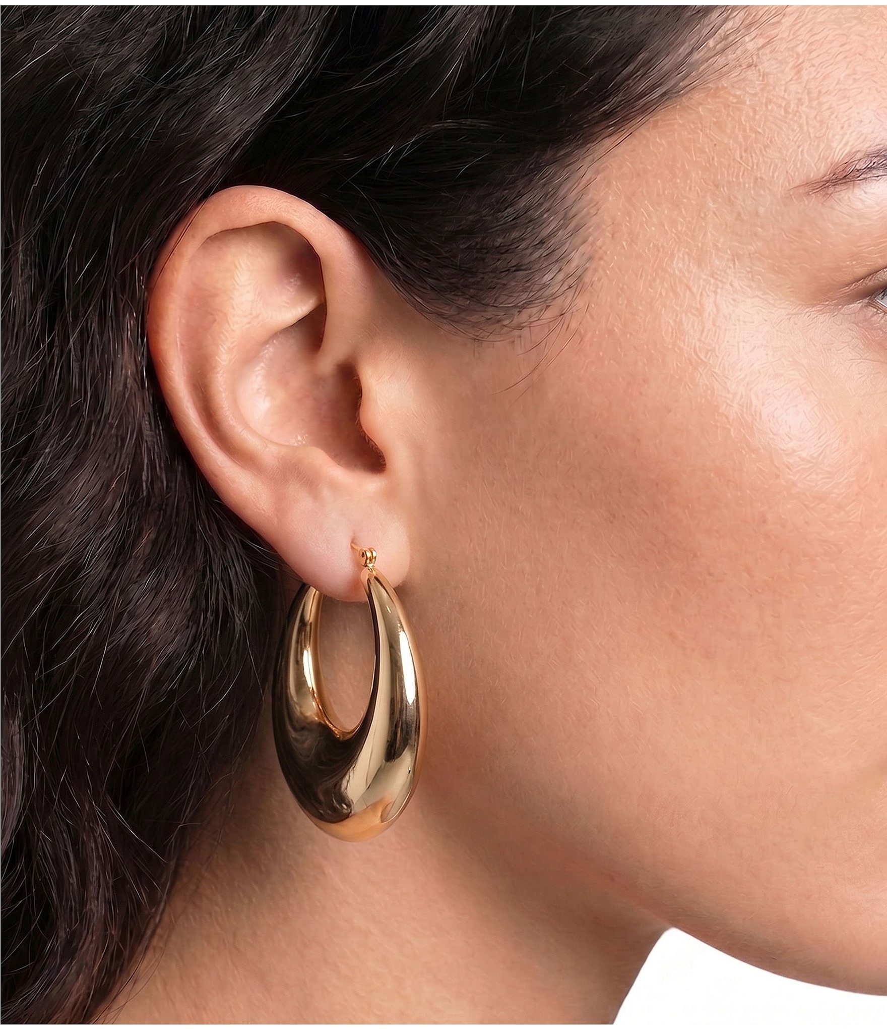 Gemma Layne Tubular Chunky Hoop Earrings