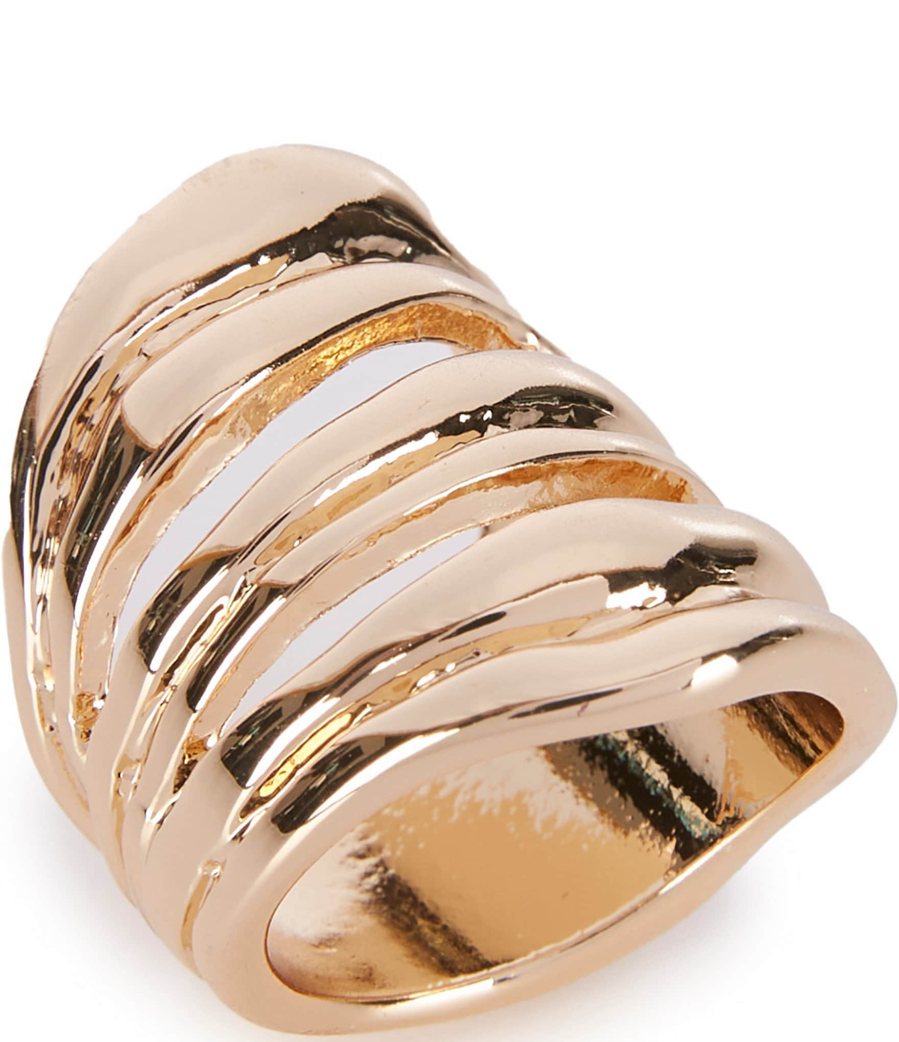 Gemma Layne Wavy Metal Statement Ring