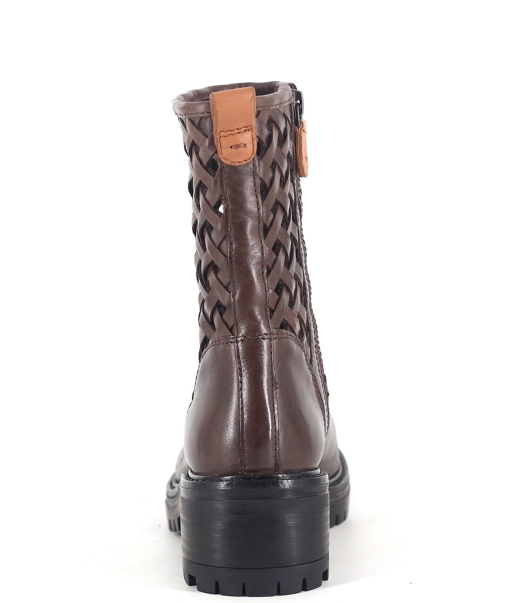 Gentle Souls Bailah Leather Woven Shaft Booties