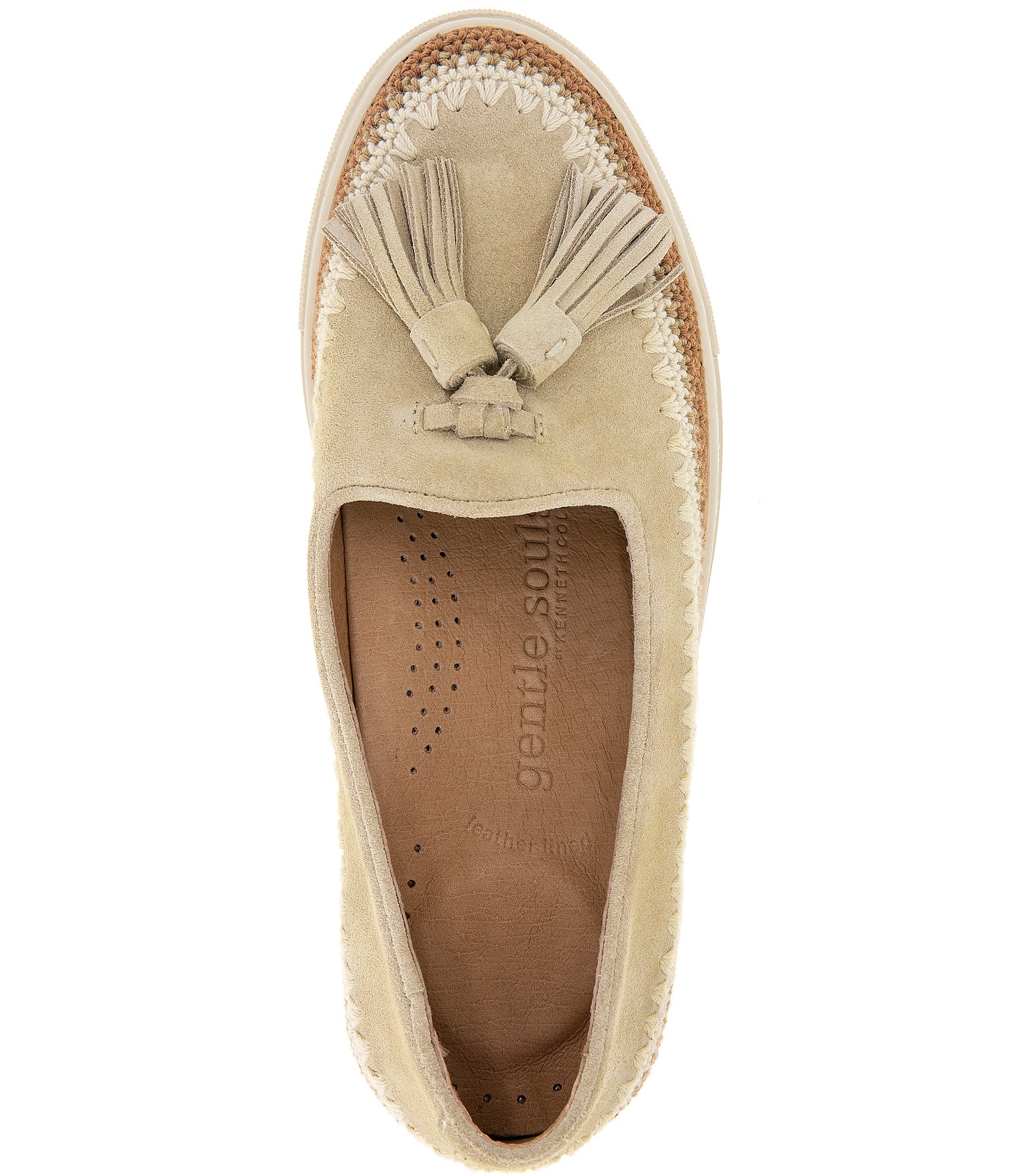 Gentle Souls Citrus Suede Tassel Slip On Loafers