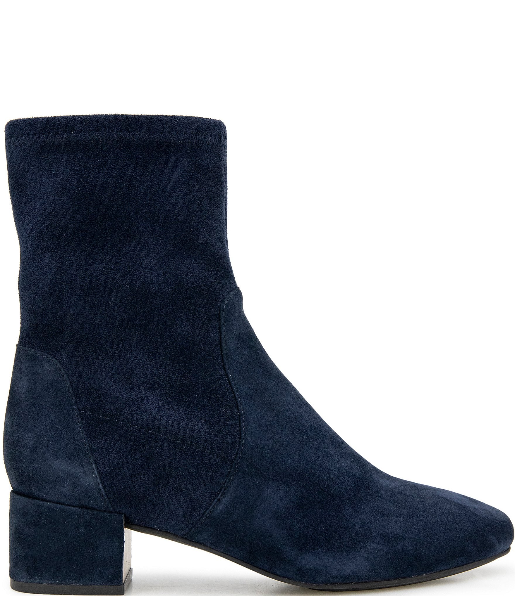 Gentle Souls Ella Stretch Suede Block Heel Booties