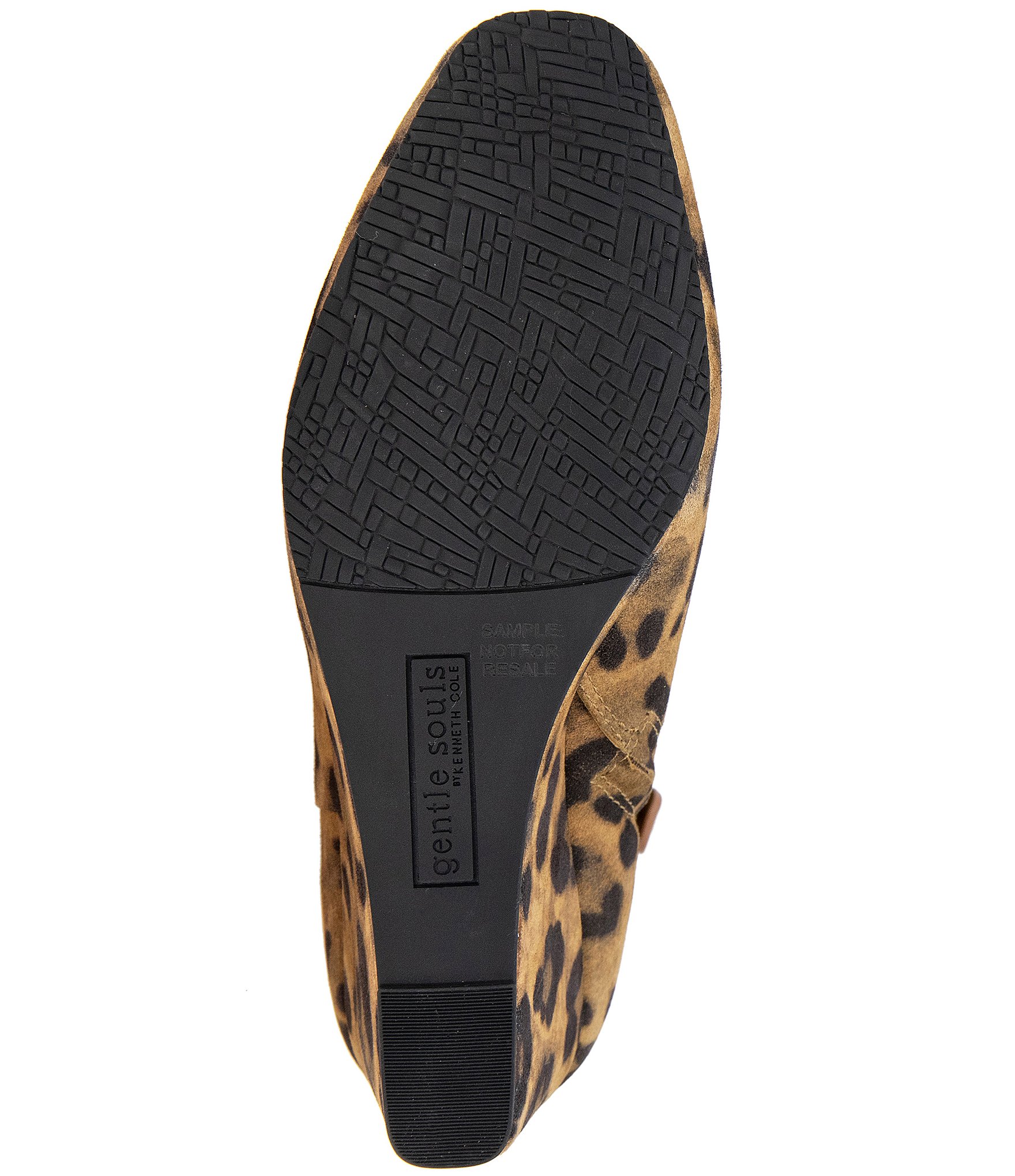Gentle Souls Nash Leopard Print Suede Wedge Booties