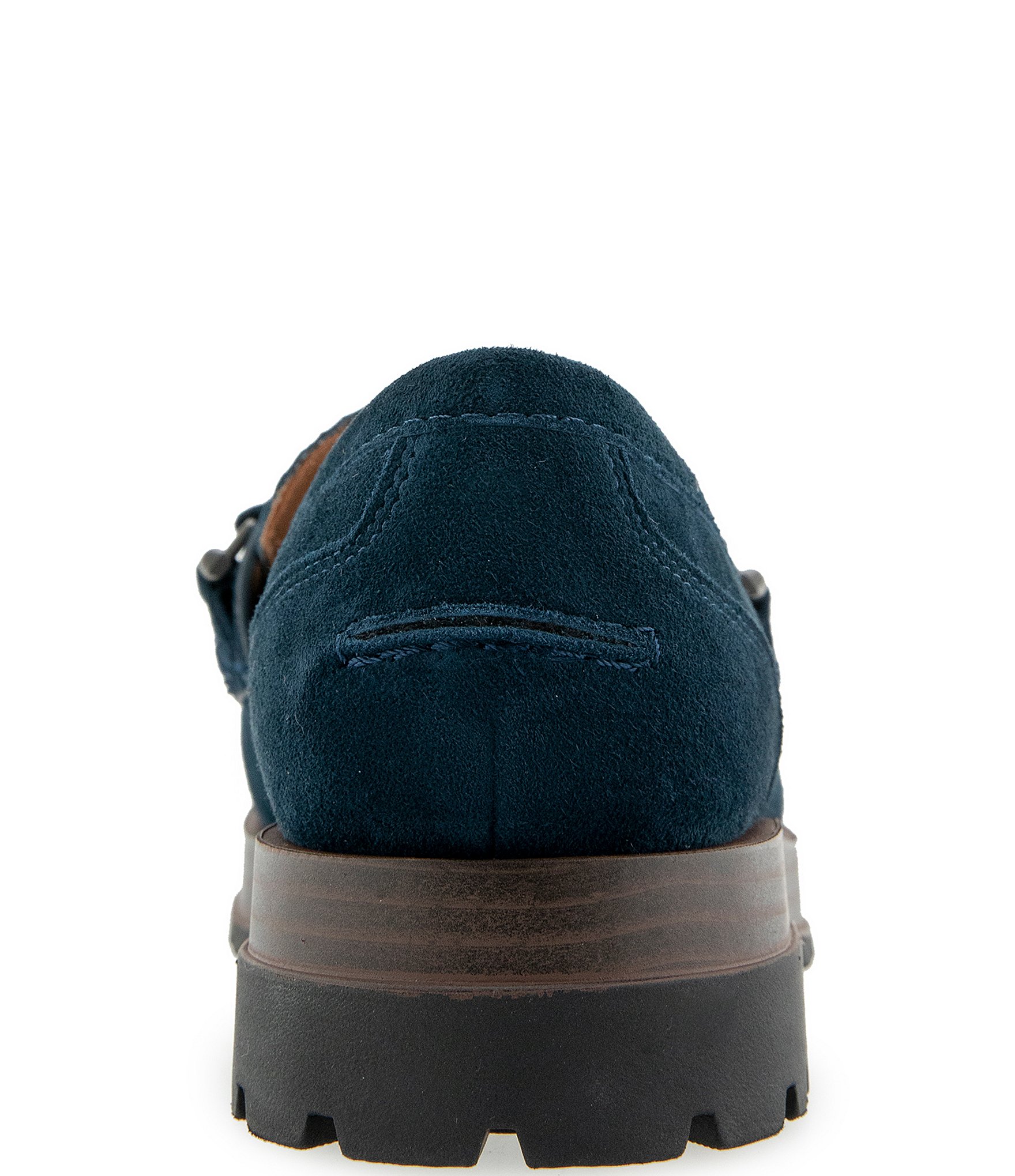 Gentle Souls Polly Suede Ribbed Vamp Braided Strap Lug Sole Loafers