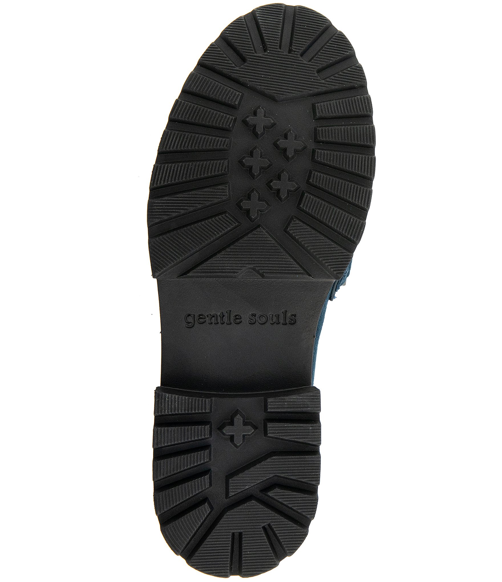 Gentle Souls Polly Suede Ribbed Vamp Braided Strap Lug Sole Loafers