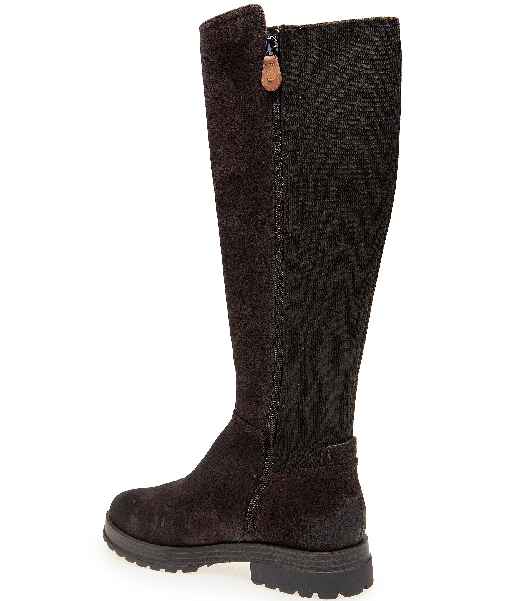 Gentle Souls Prescila Suede Gored Lug Sole Tall Boots
