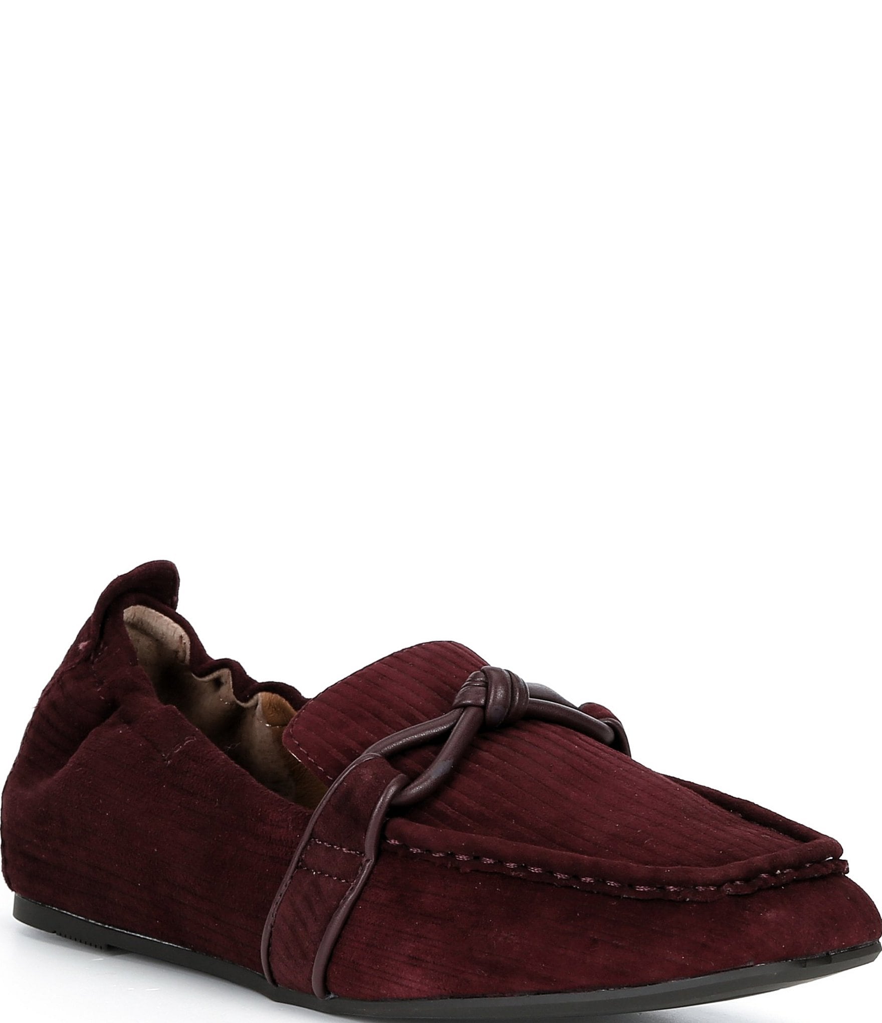 Gentle Souls Sophie Embossed Suede Knot Loafers